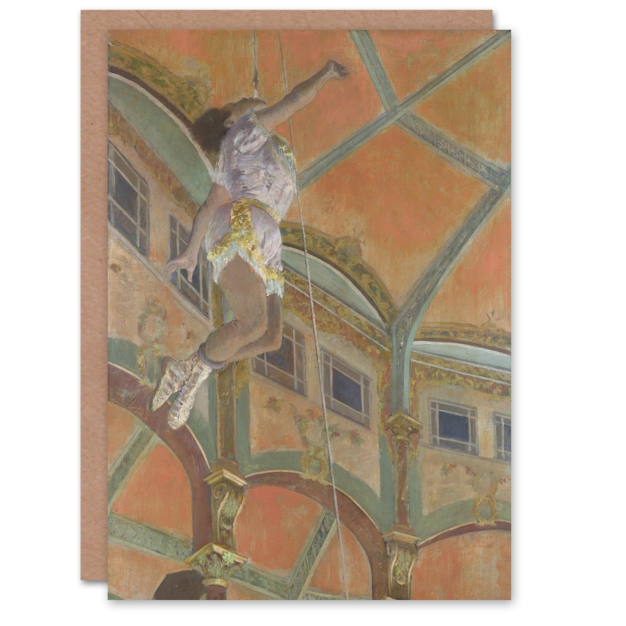 Artery8 Edgar Degas Art Card Acrobat Miss La La at Cirque Fernando