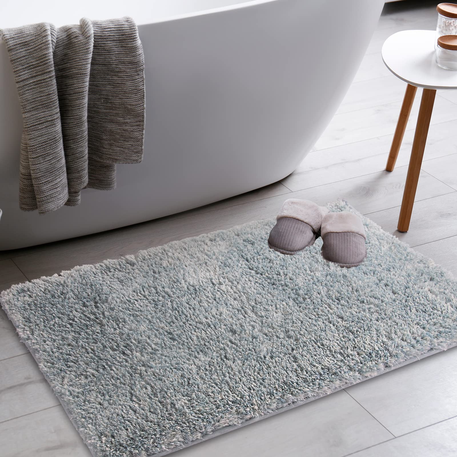 FCSDETAIL rutschfeste, Hochflor Badteppiche, Maschinenwaschbare Badematte, Badvorleger mit Wasserabsorbierenden… – Ansicht 2