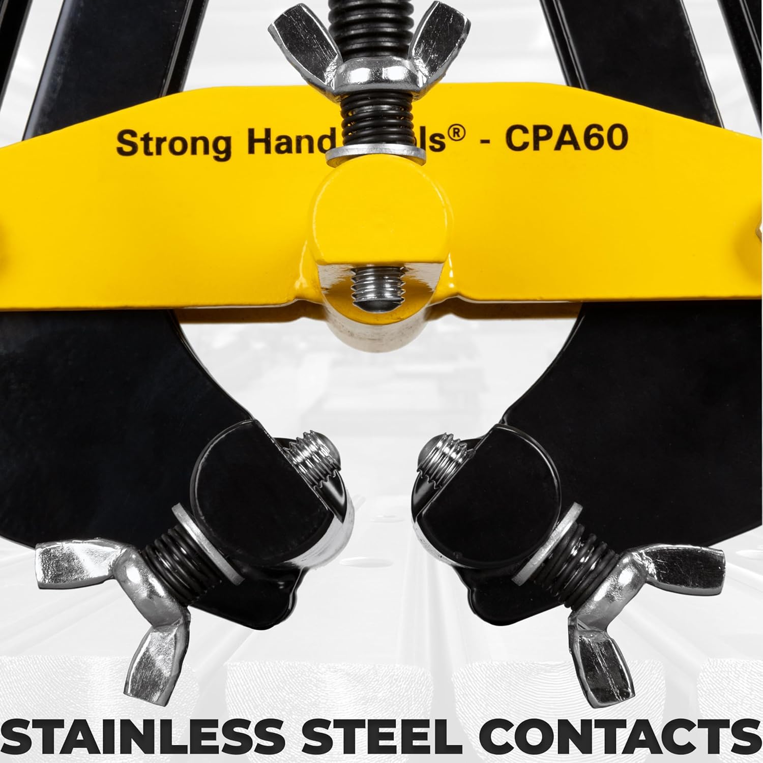 Strong Hand Tools, Pipe Alignment Clamp, Pipe Diameter Capacity: 2" - 6", Fit-Up Clamp, Quick Acting Screws, Stainless Steel Contact Adjustment Screws, CPA60