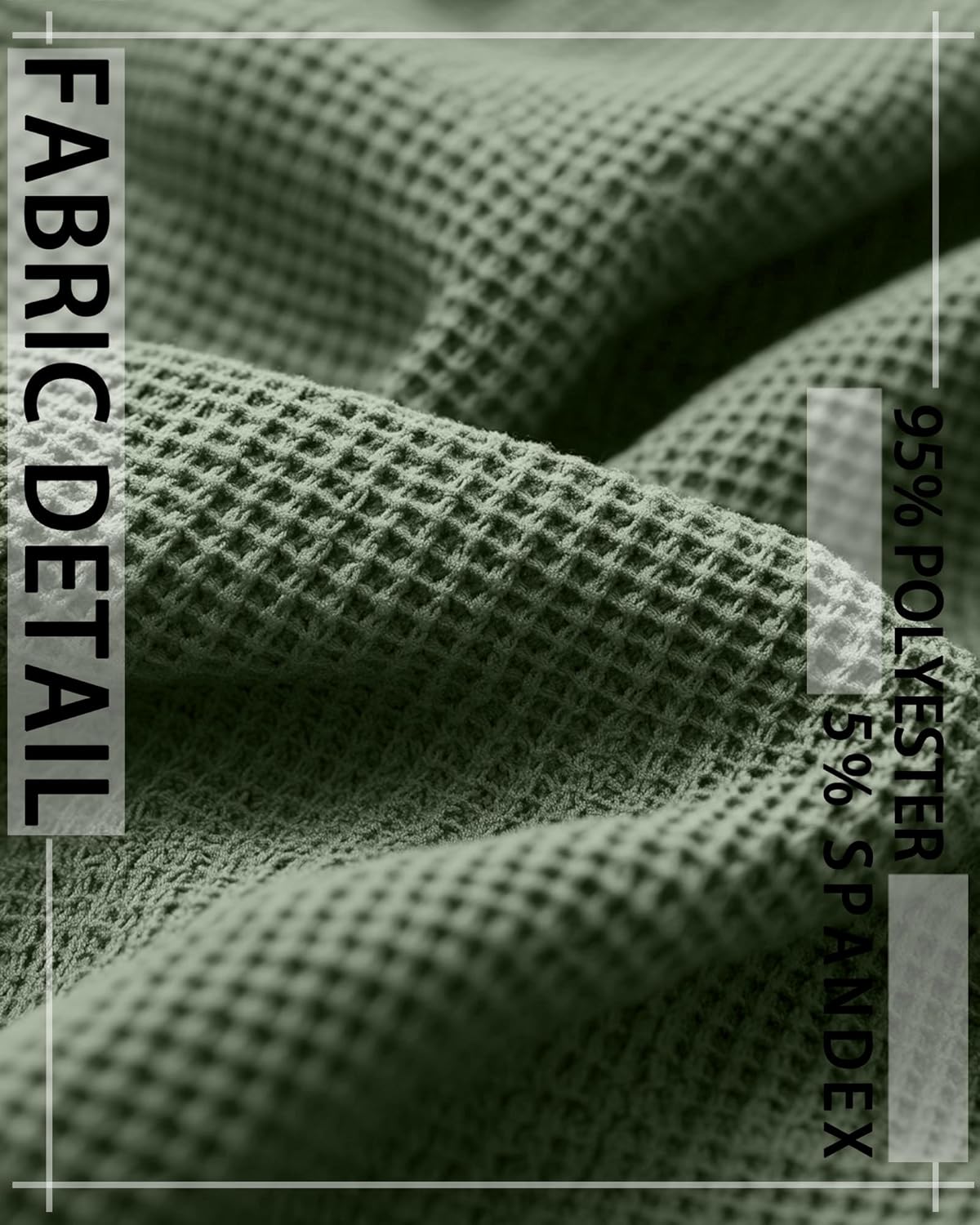 Ficerd 3 Pack Men's Short Sleeve Waffle Knit Shirts, Casual Textured Crew Neck Summer T-Shirts Lightweight Solid Pullover Tee - Image 3