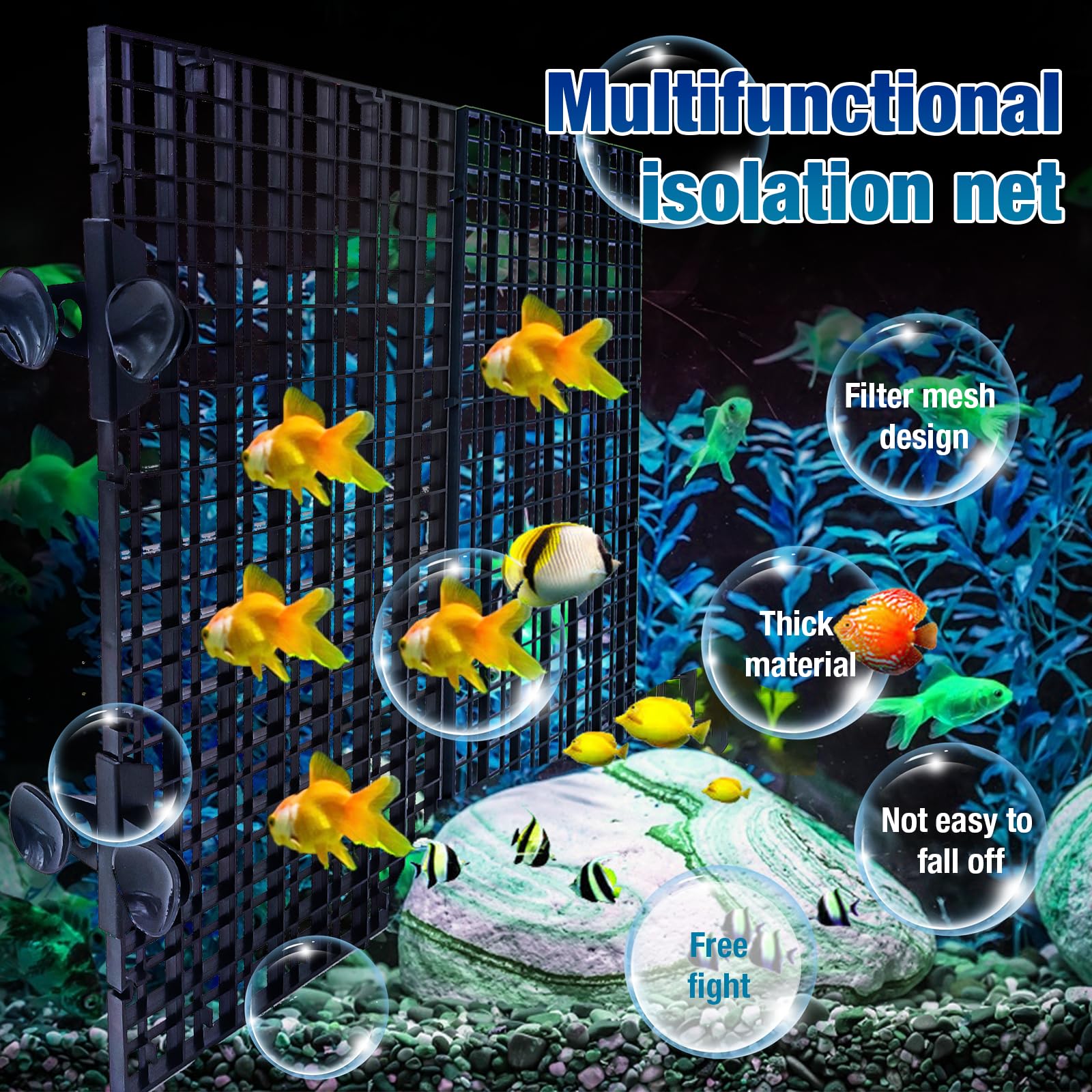 Grid Fish Spliceable Fish Tank Bottom Filter Plate With Suction Cups Fish Tank ...