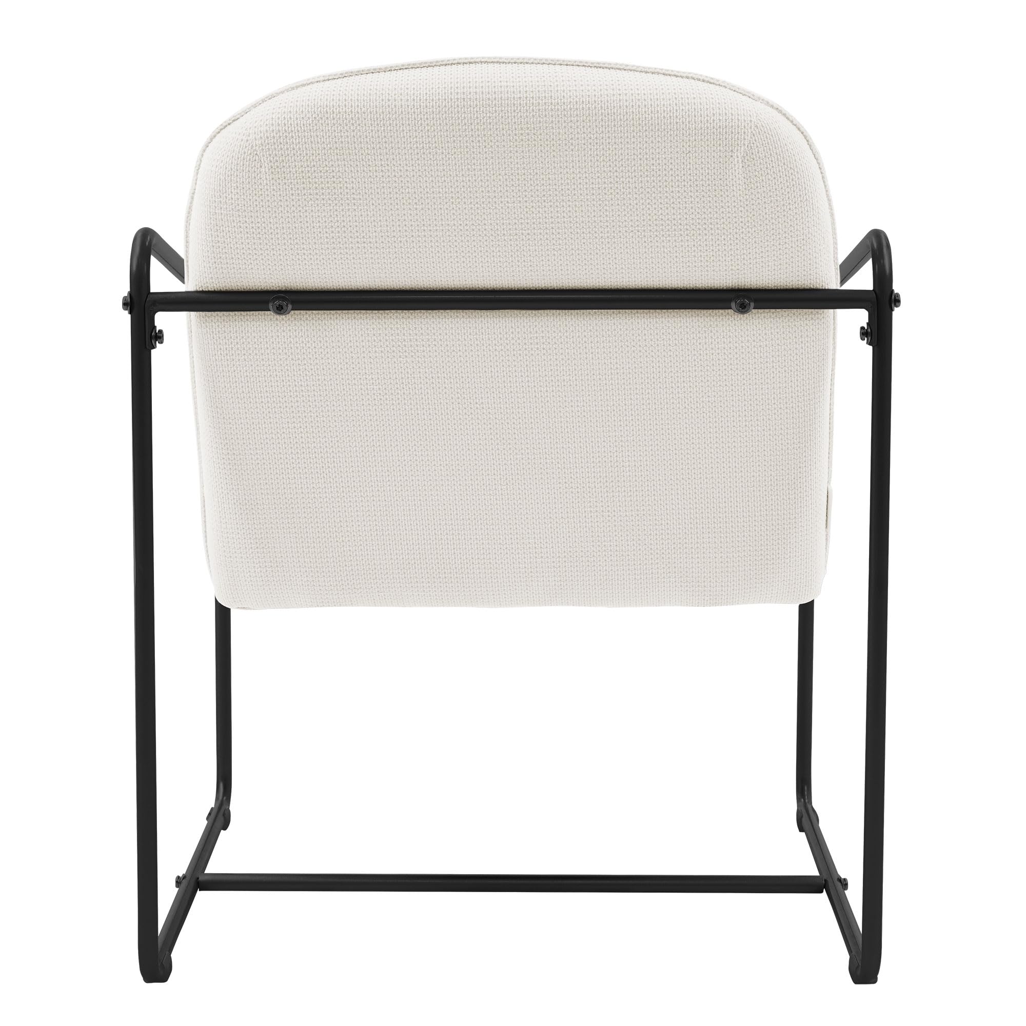 ML-Design Set di 2 Poltrone Poltrona Relax Beige per Salotto con Rivestimento Morbido e Struttura in Acciaio Nero Poltroncina Imbottita con Braccioli e Schienale Sedia Moderna per Soggiorno
