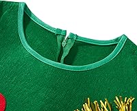 Vista 4 de TRURENDI Disfraz divertido de árbol de Navidad para niños, overol de árbol de Navidad con sombrero, disfraz de Navidad