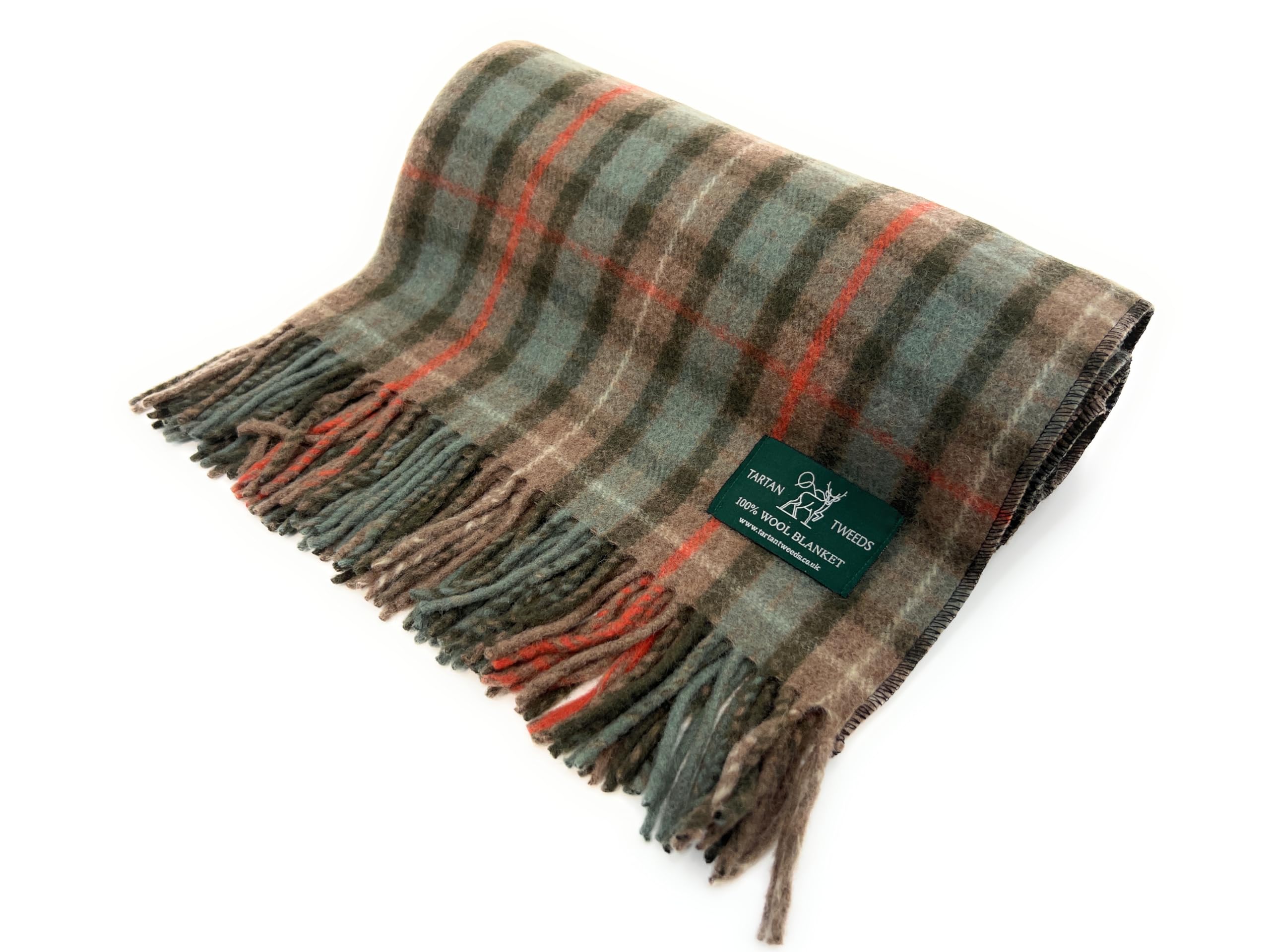 Tartan Wool Blanket, Cosy Warm, Bed or Sofa Throw (Fraser Hunting Weathered, Knee)