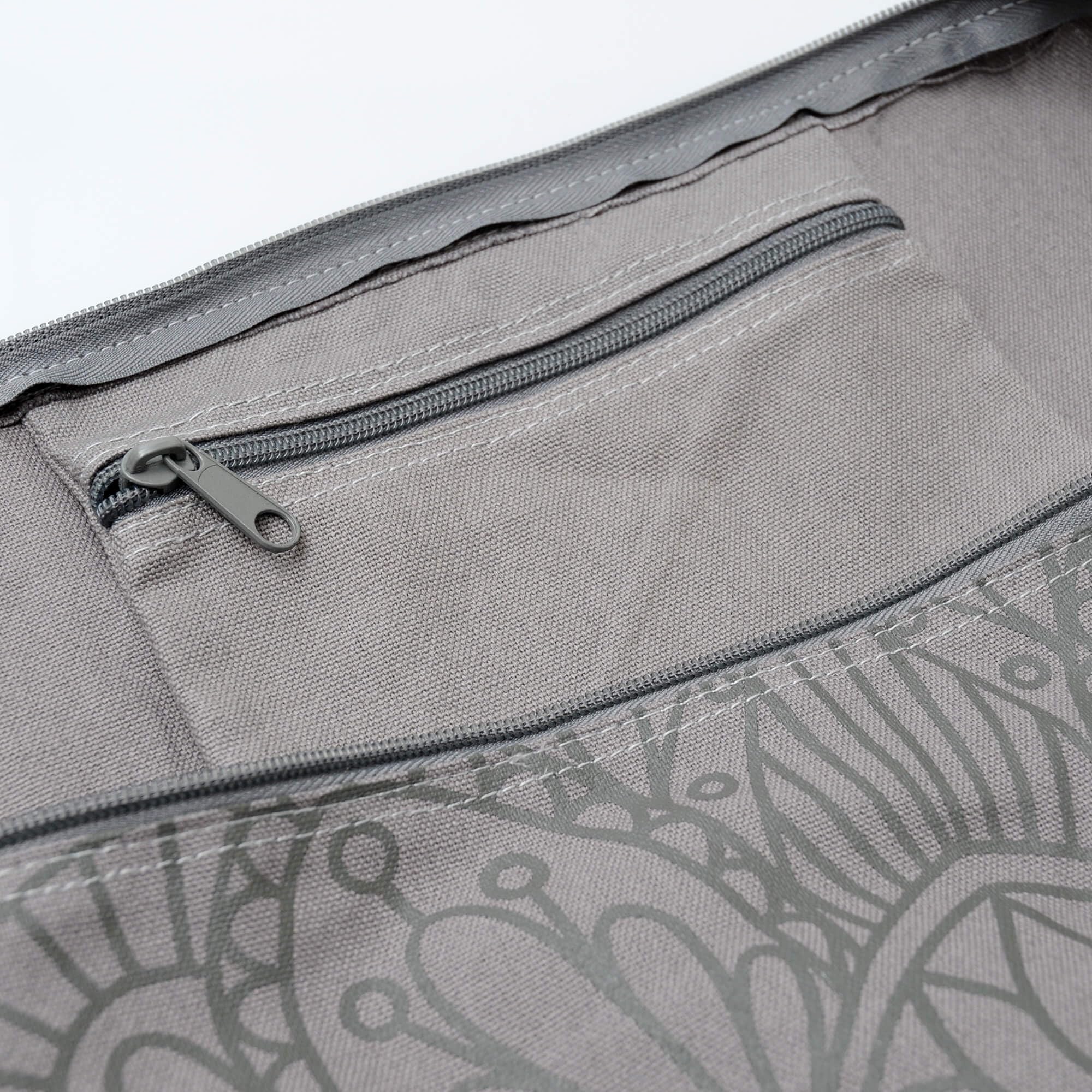 Yogatasche yogibag® basic - zip - cotton - art collection - 86 cm - lotus mandala - graphit