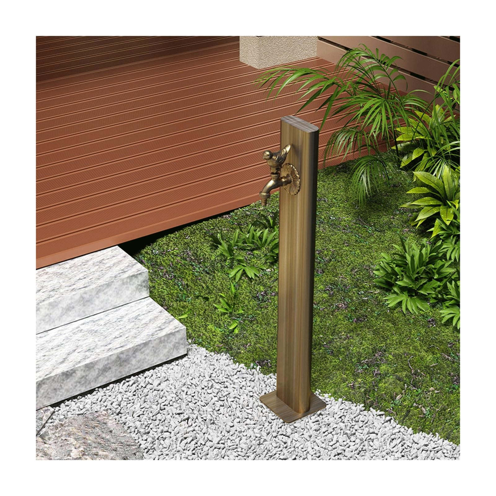 XDLEDMKIZ Outdoor Vertical Garden Water Column Antique Antifreeze Faucet Floor Mounted Hydrant for Yard Spigot