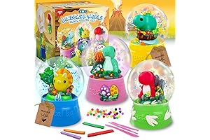 Dinosaur Snow Globe Kit DIY Activities & Girls Boys Kids Age 4-12 Birthday