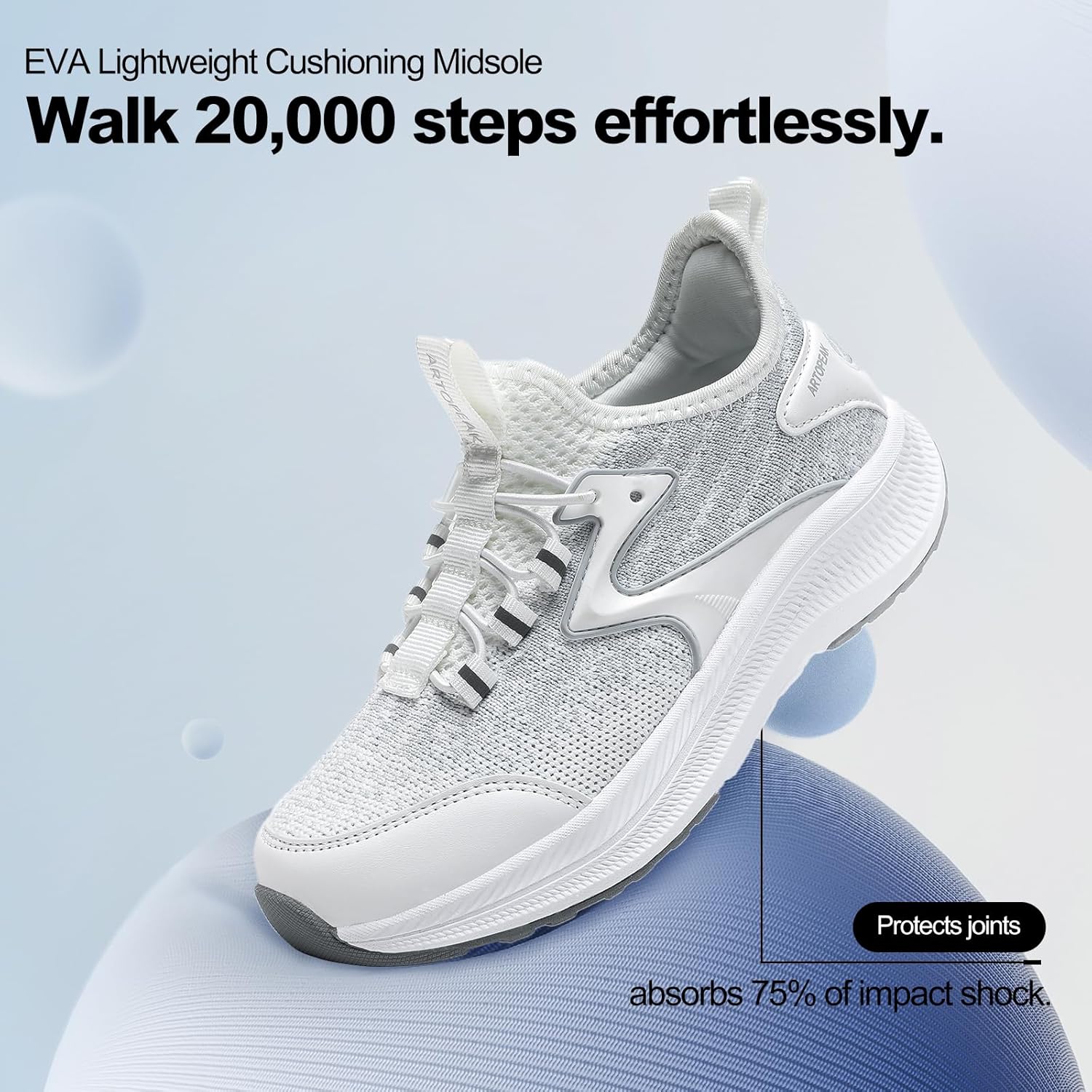 Kids Wide Toe Box Slip On Sneakers - Orthopedic Walking Running Shoes for Boys & Girls - Arch Support Lightweight Athletic Tennis Shoes for Youth