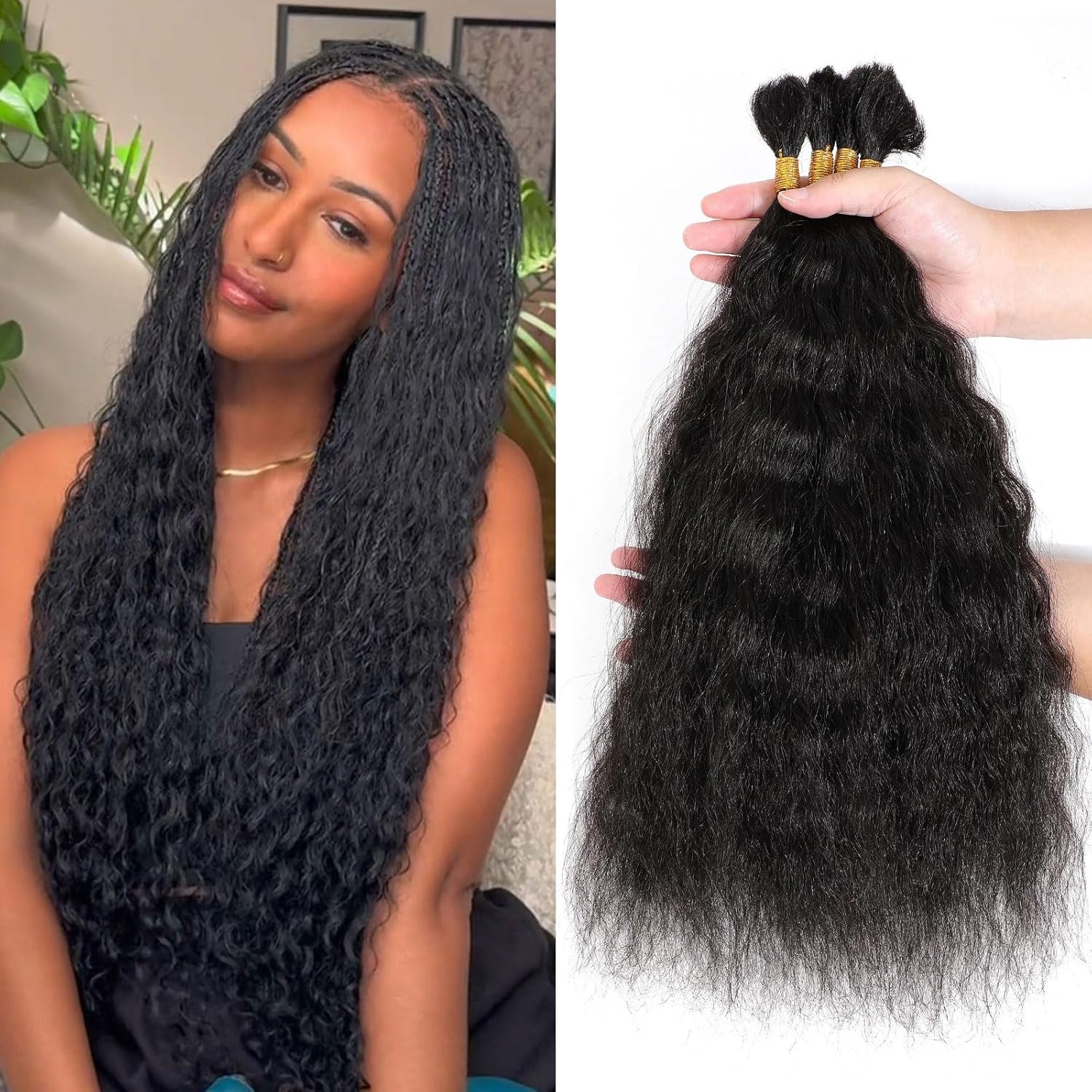 DMKEEP 18in Top Grade Yaki Straight Human Hair Bundles 100g