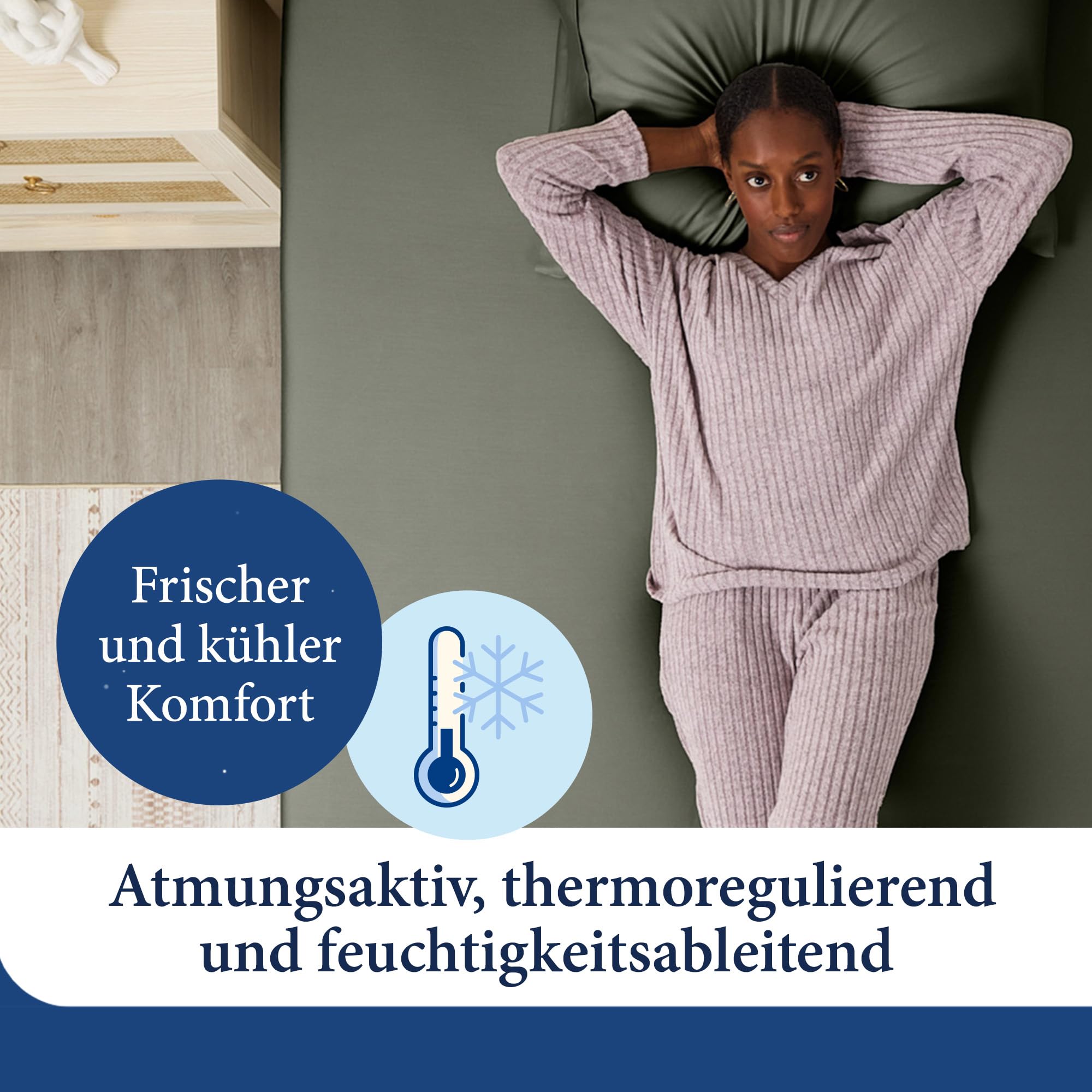 Cosy House Collection 100% Viskose aus Bambus Spannbettlaken – Kühlend, atmungsaktiv, seidig weich – mit tiefen Taschen
