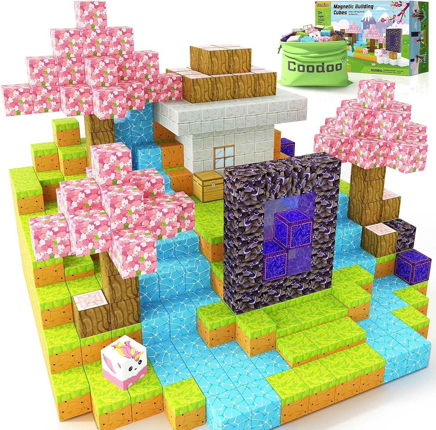 Blocks Build Mine World Cherry Blossom