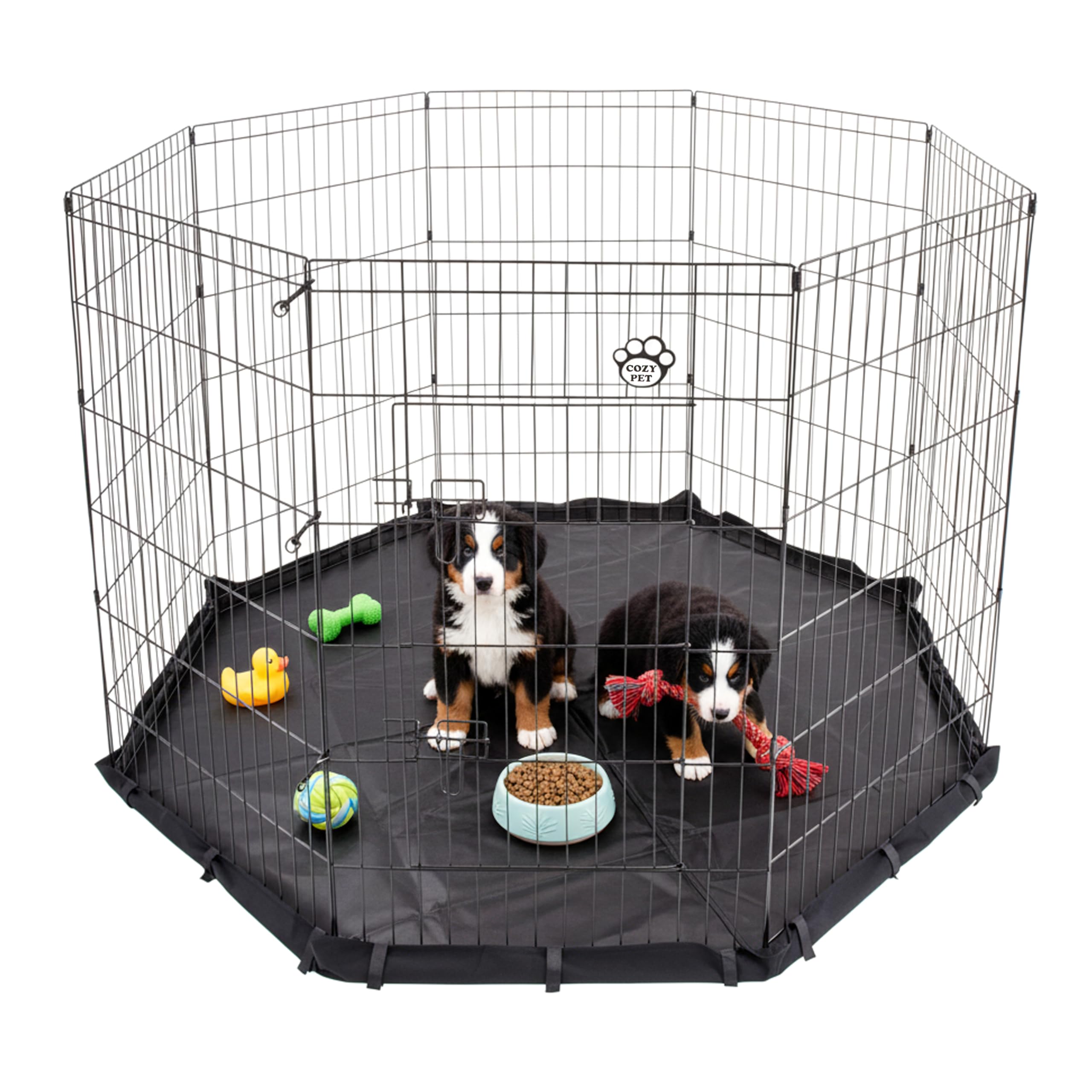 Playpen Puppy With Water Resistant Floor by Cozy Pet for Dogs Puppies Rabbits Guinea Pigs, Play Pen Dog Cage Crate Rabbit Run PP04 + Floor