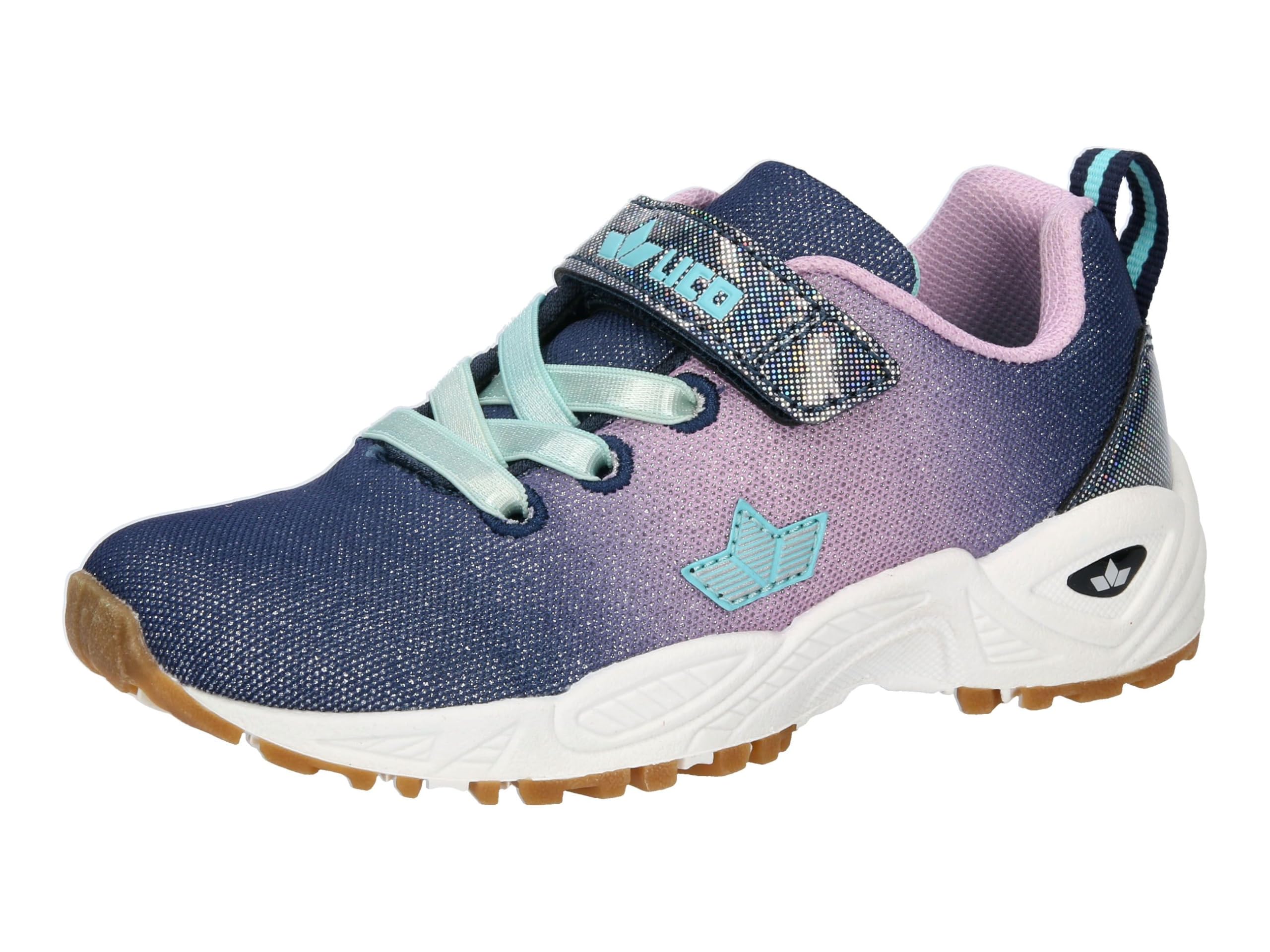 Lico Girl's Florina Vs Indoor Trainers, Navy Purple Turquoise, 10 UK Child