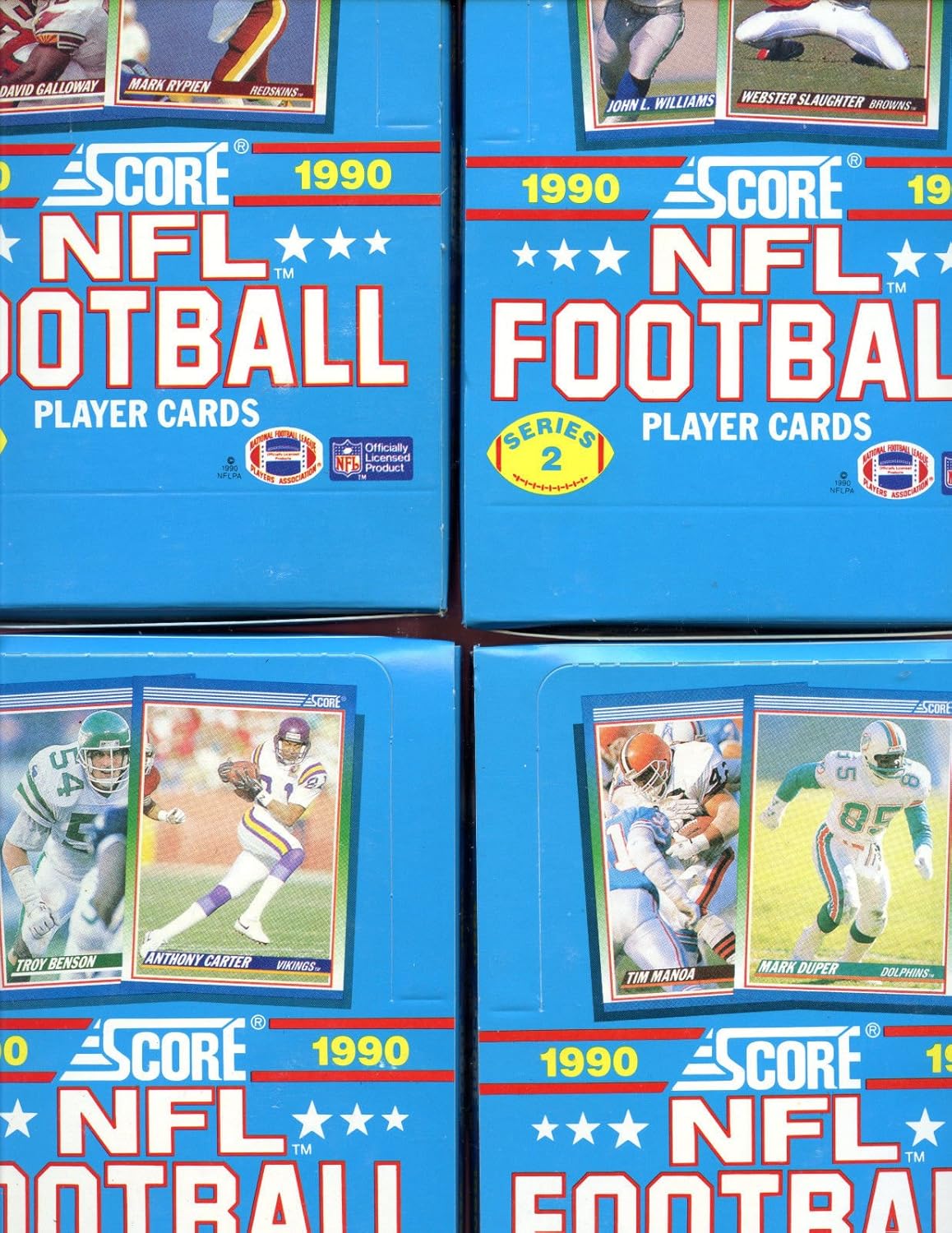 Amazon LOT Of 4 1990 Score Football Series 2 Two Wax Pack Box Amazon LOT Of 4 1990 Score Football Series 2 Two Wax Pack Box