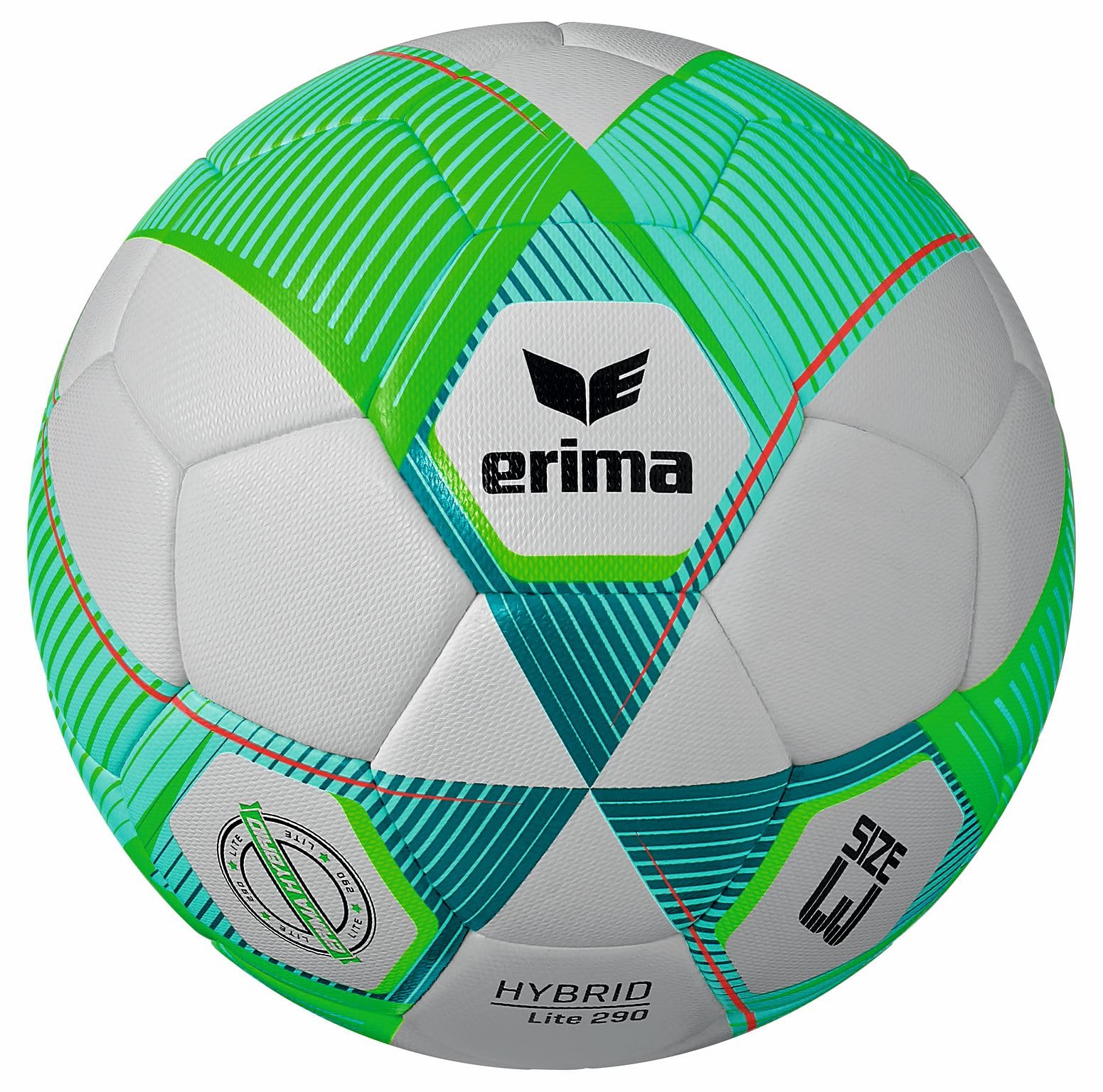 Erima Unisex Jugend HYBRID LITE 290 Fußball (7192409), Green Gecko/Petrol, 3