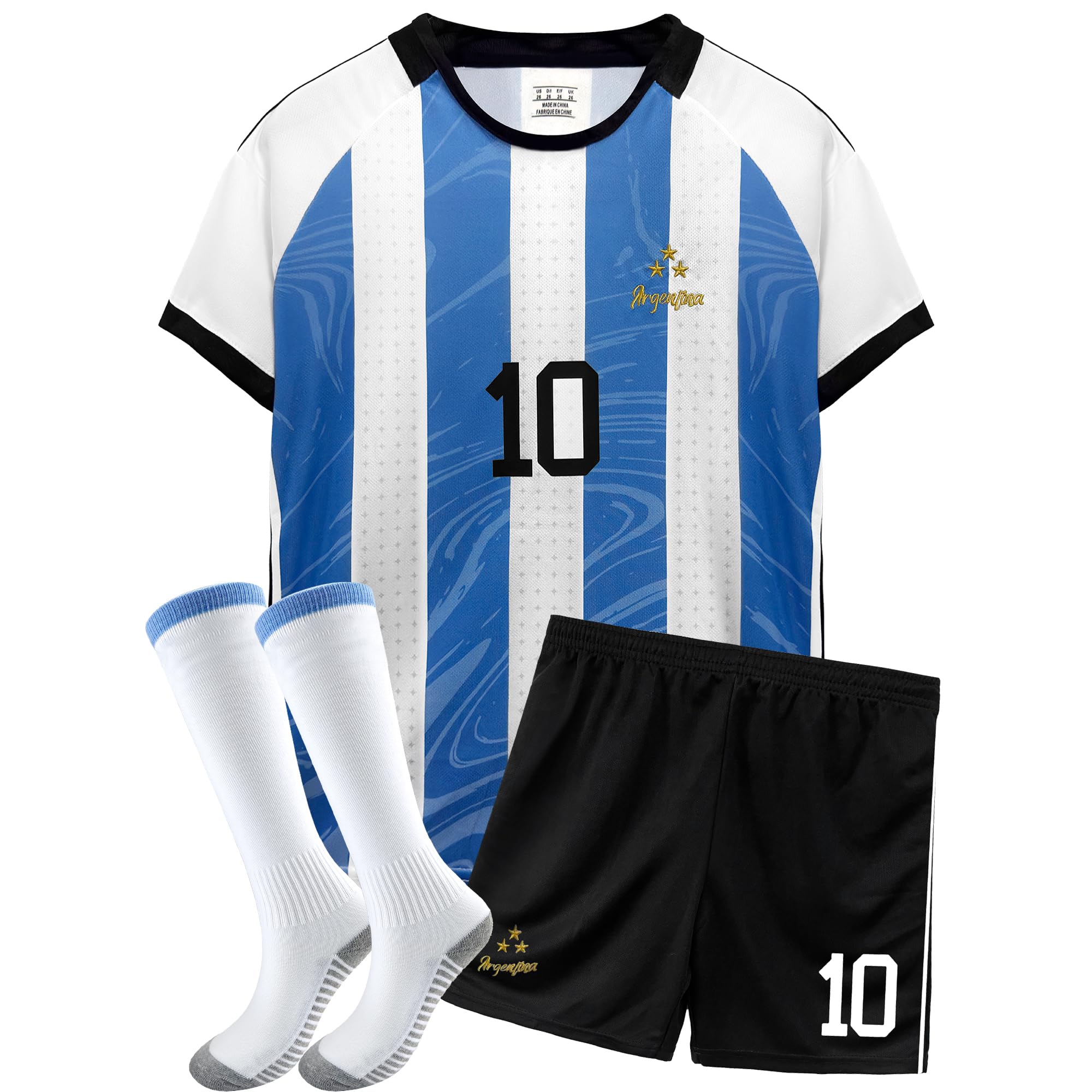 Kids Soccer Jersey Uniform Set Shorts & Socks for Boys and Girls Unisex Youth Kit