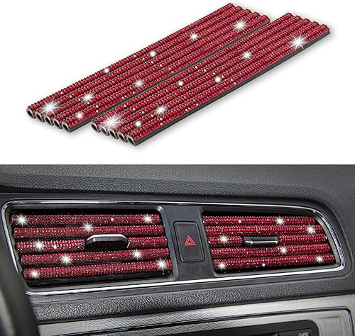 LivTee Bling - Moldura de salida de aire para automóvil 10 tiras de decoración de aire acondicionado para automóvil accesorios interiores de