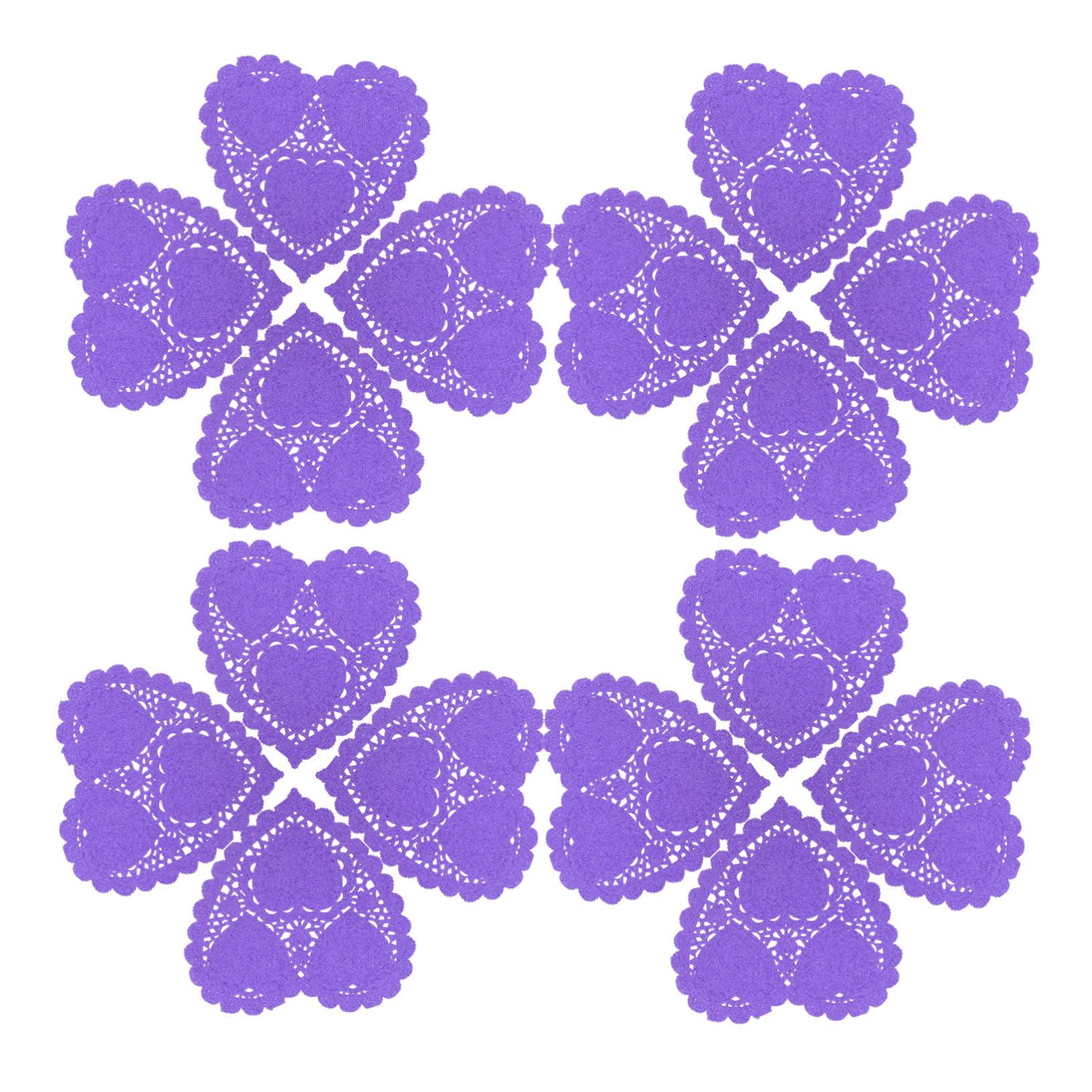 NAMOARLY Elegant Decorative Paper Doilies 100pcs Heart Oil Absorbing Pad for Cake Table Decorations