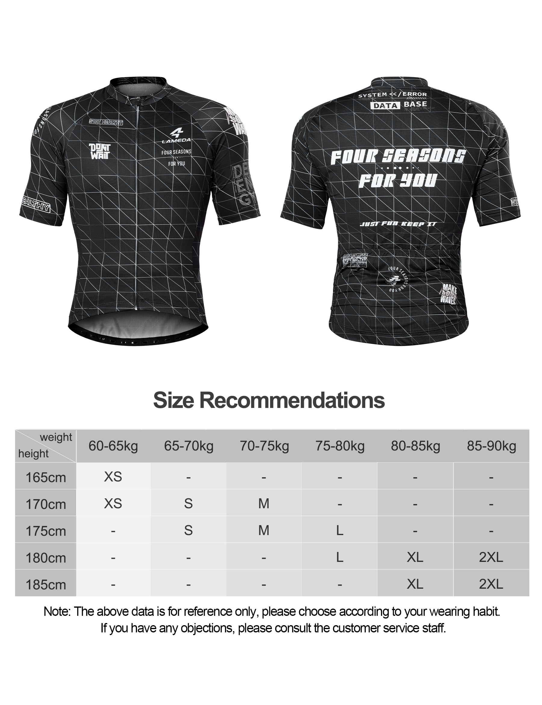 LAMEDA Maillots de Cyclisme Manche Courte Homme Jersey VTT Séchage Rapide Respirant Maillot de Vélo Été Élastique