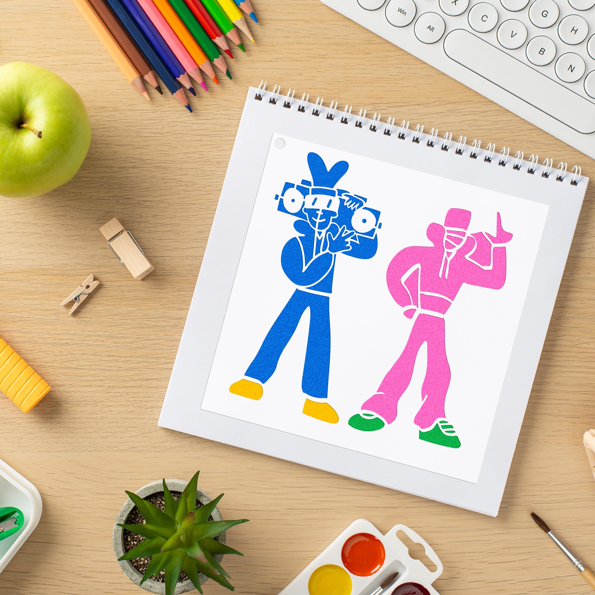 Smiley Gesichtsschablone - Graffiti Schablone Für Kunst & Basteln