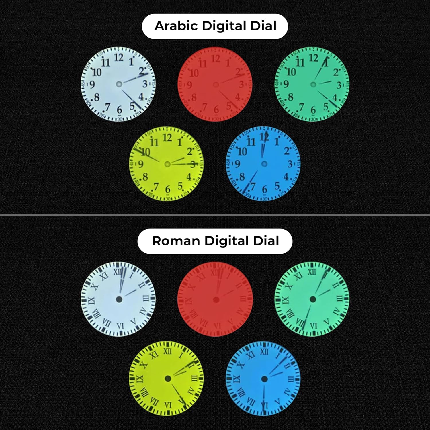 180° Adjustable LED Projection Alarm Clock, Wall Clock with 5 Dimming Color and Knob Focusing, Analog Clock Face with Brightness Adjustable, Clearly Visible for Home Decor (White)