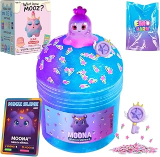 Sensory Cloud Slime – Kawaii Slime Kit for Kids, Blue/Purple Cloud Dough, Non-Sticky & Scented, Squishy Sensory, ASMR Fun, Axolotl Charm, for Girls & Boys Ages 5–12 & Teens, 7oz, MOOZ