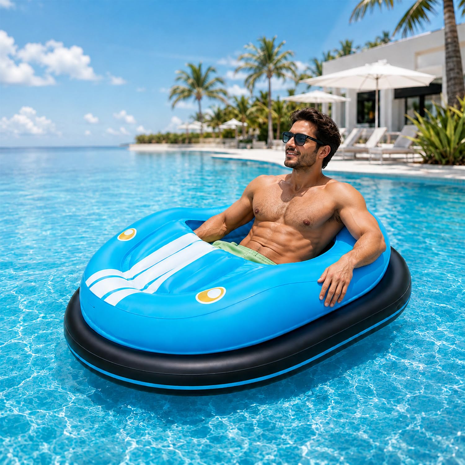 Bumper Boats for Pool, Motorized Pool Floats for Adults, Motorized Float