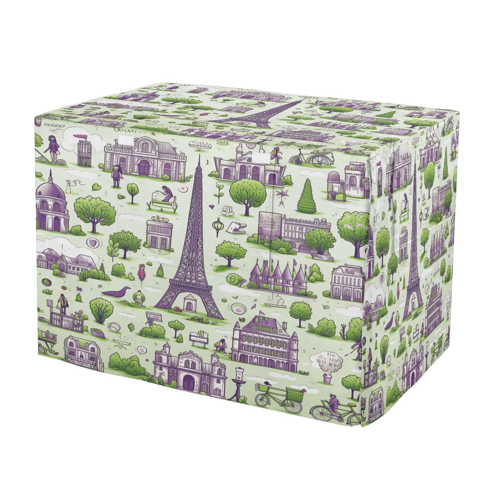 Housse imperméable cage de transport chat extérieur motif tour violette