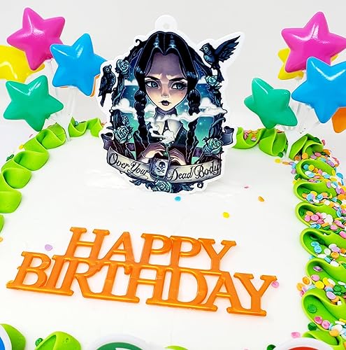 Miniatura 3 de Wednesday Addams - Juego de decoración de pastel de cumpleaños de 7 piezas