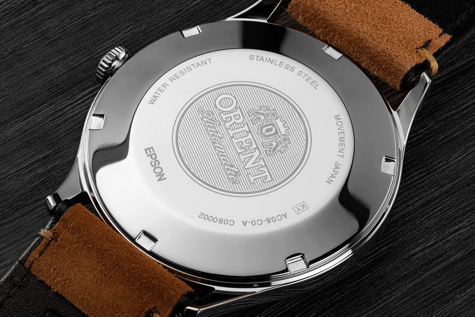 Orient Mężczyźni Bambino Automatic Zegarek, Czarny/Brązowy, Ø 42 mm