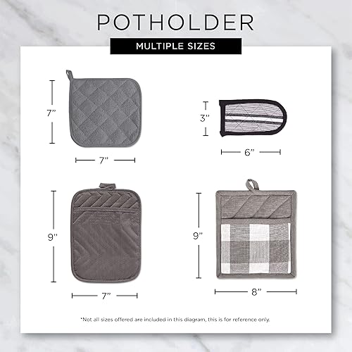 Miniatura 7 de DII Double Strip Chef - Colección de cocina y horneado, juego de asas de sartén, 6 x 3, azul francés, 3 piezas