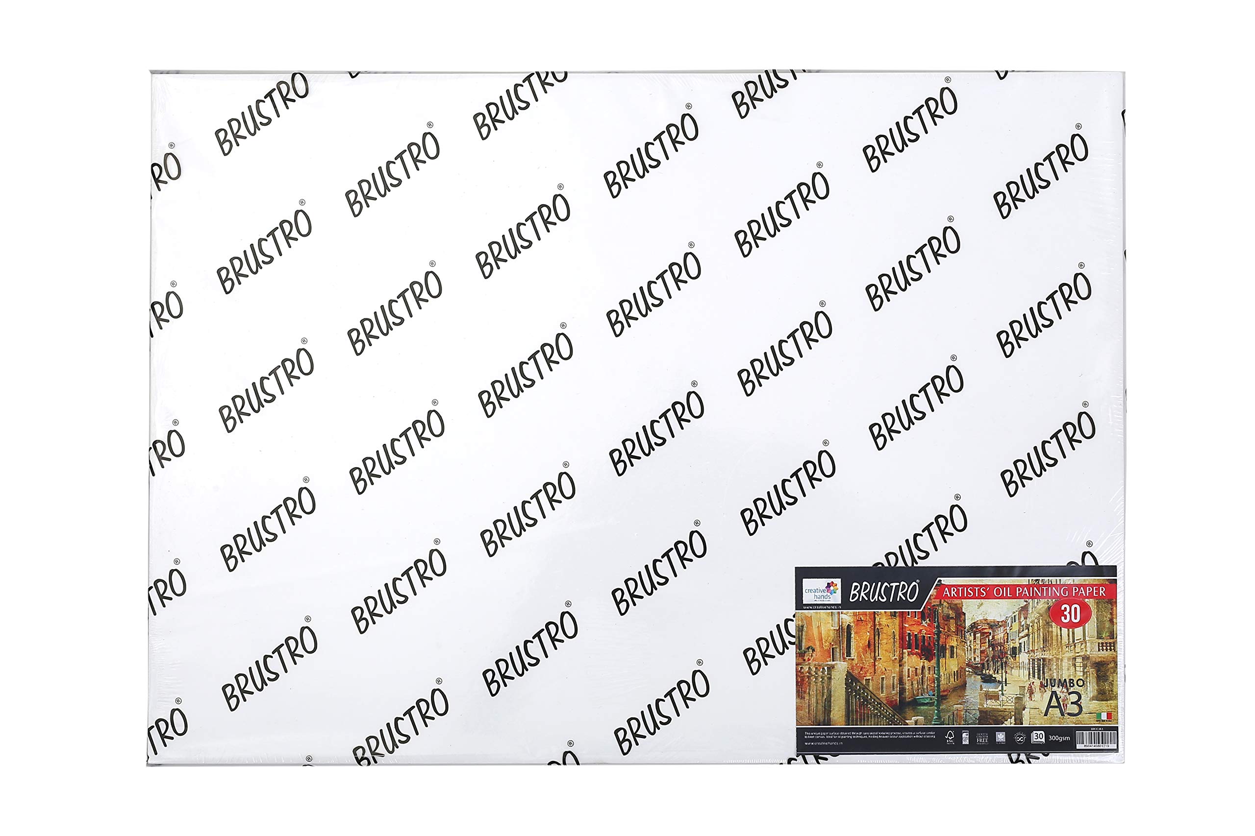 Brustro Papel al óleo para artistas, 300 g/m², tamaño A3 (30 hojas)