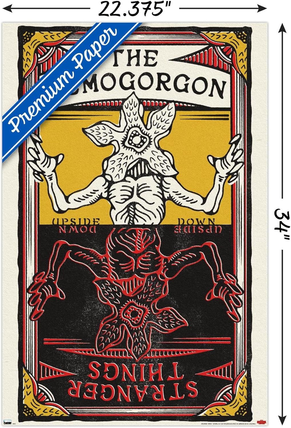 Trends International Netflix Stranger Things: Season 4 - Demogorgon Card Wall Poster, 22.375" x 34", Premium Unframed Version