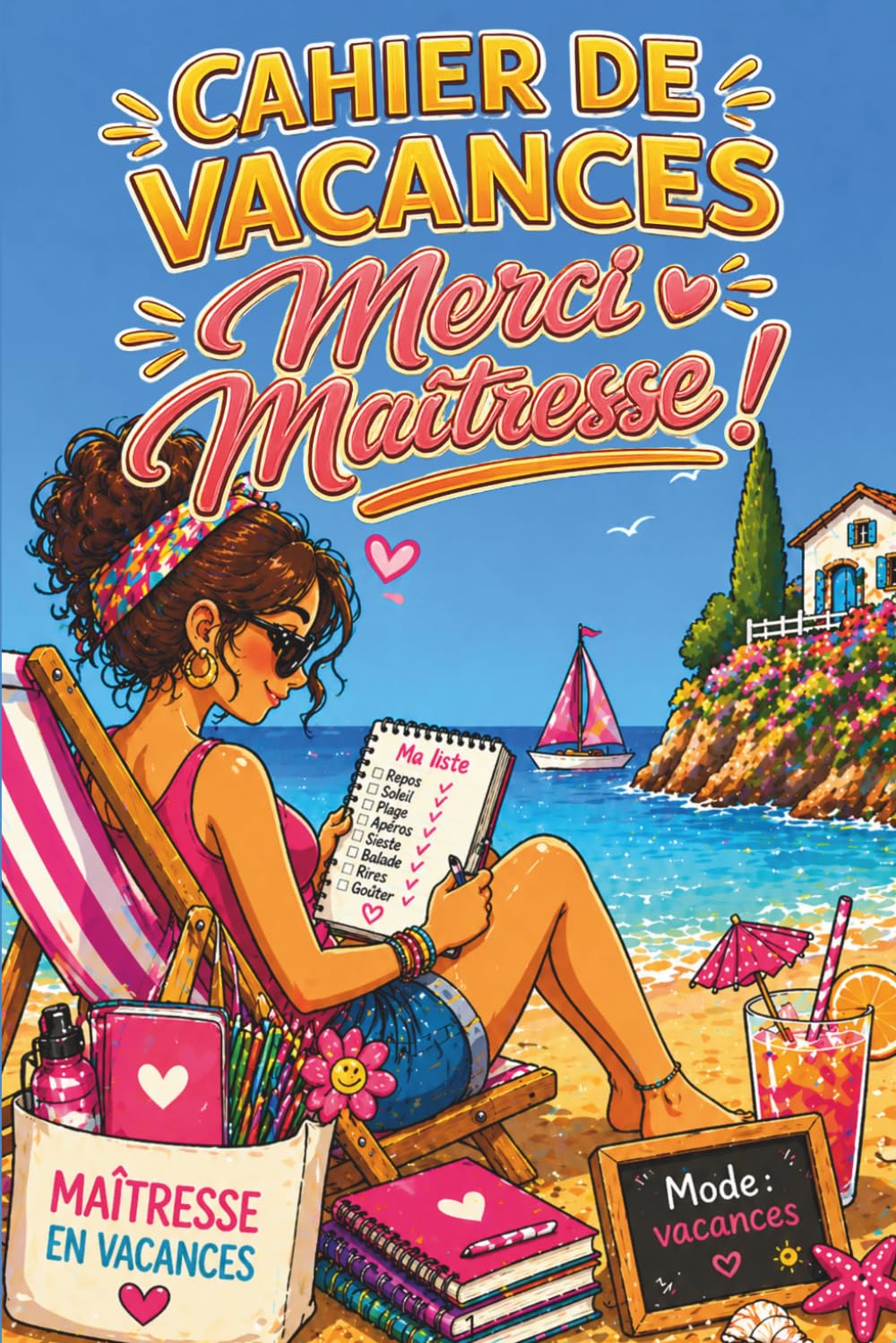 Cahier de vacances - Merci Maitresse !: Cahier de vacances pour ma maîtresse. Un cadeau de remerciement de fin d’année pour dire merci à ma maitresse d’école. (Editions La Plume Buissonnière)
