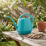 Fasmov Plastic Watering Can, Bright Blue, 1-Gallon