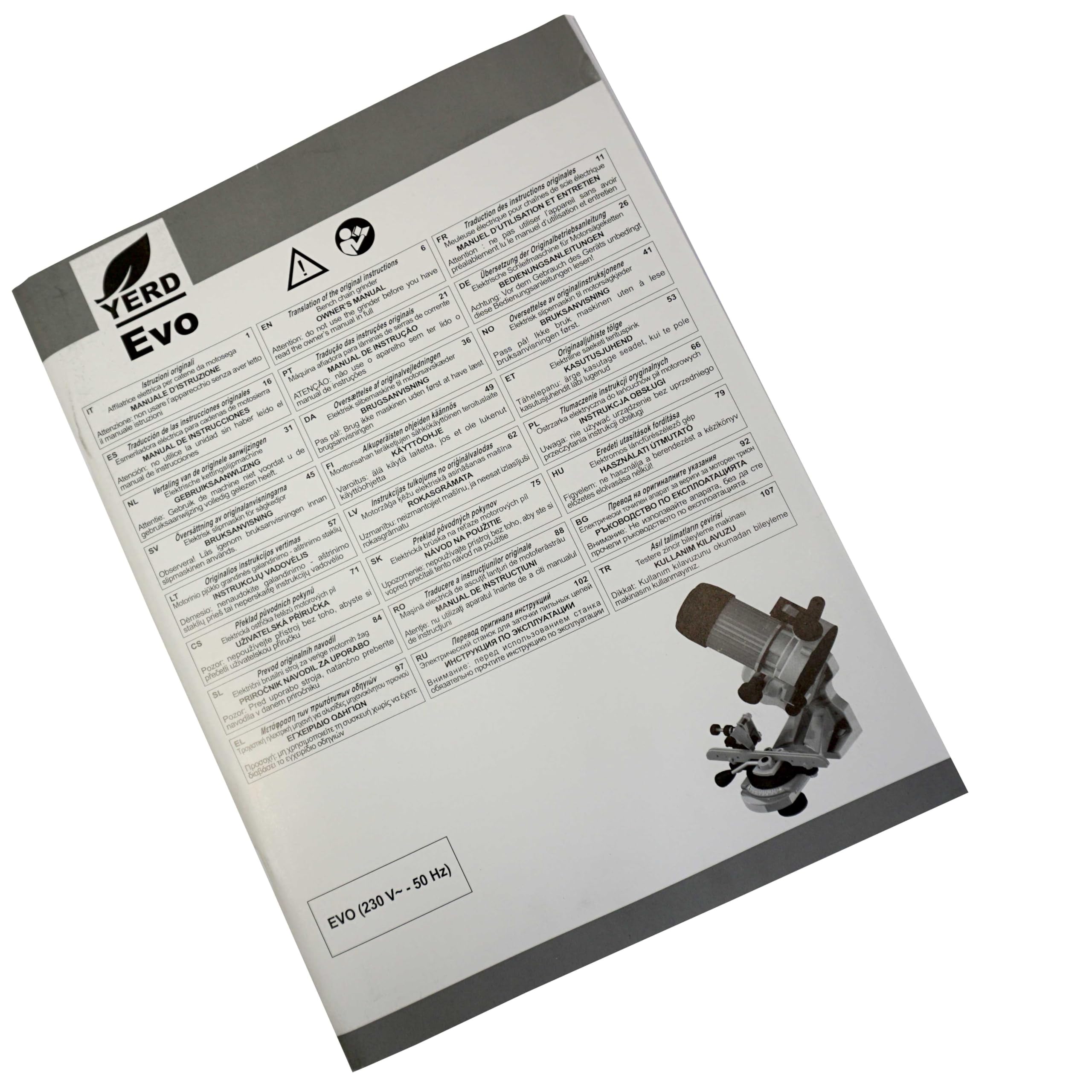 YERD EVO V3 - professionelles Kettenschärfgerät für Motorsägen Sägeketten, Kettenschärfer in der aktuellen YERD V3-Version