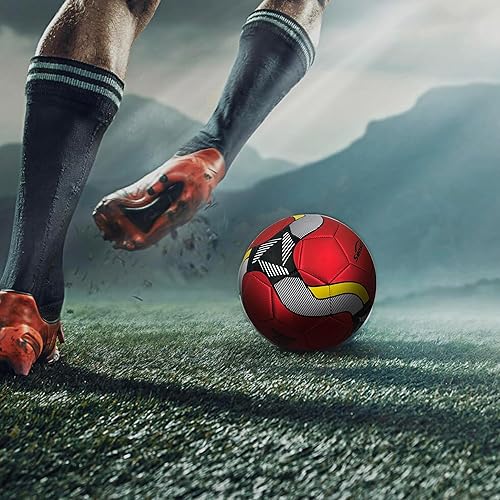 Miniatura 4 de Senston Balón de fútbol de talla 3, talla 4 y 5 para niños y adultos, pelota de fútbol oficial de entrenamiento con bomba