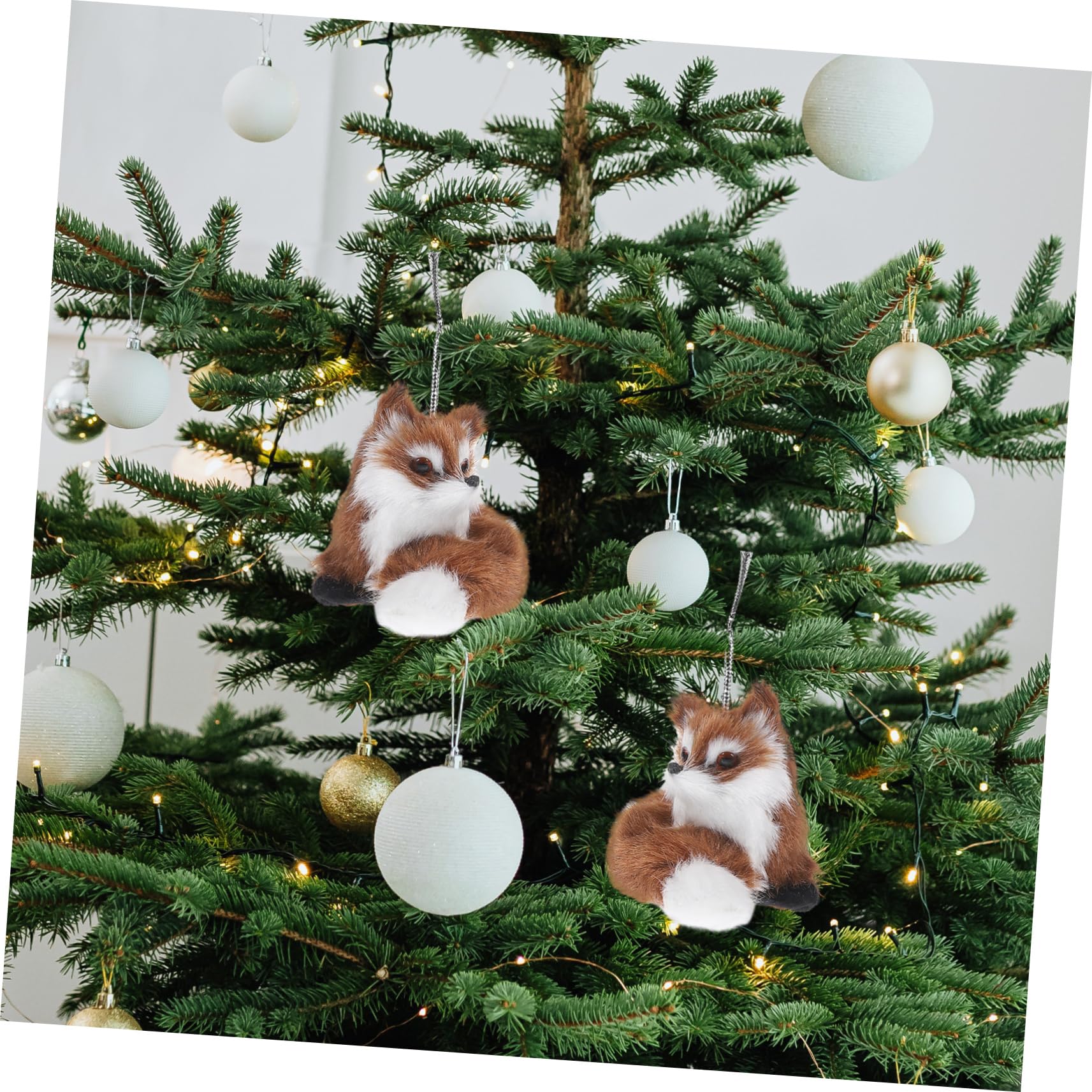 Amazon.co.jp: LIFKICH 3個 キツネのぬいぐるみペンダント クリスマス 