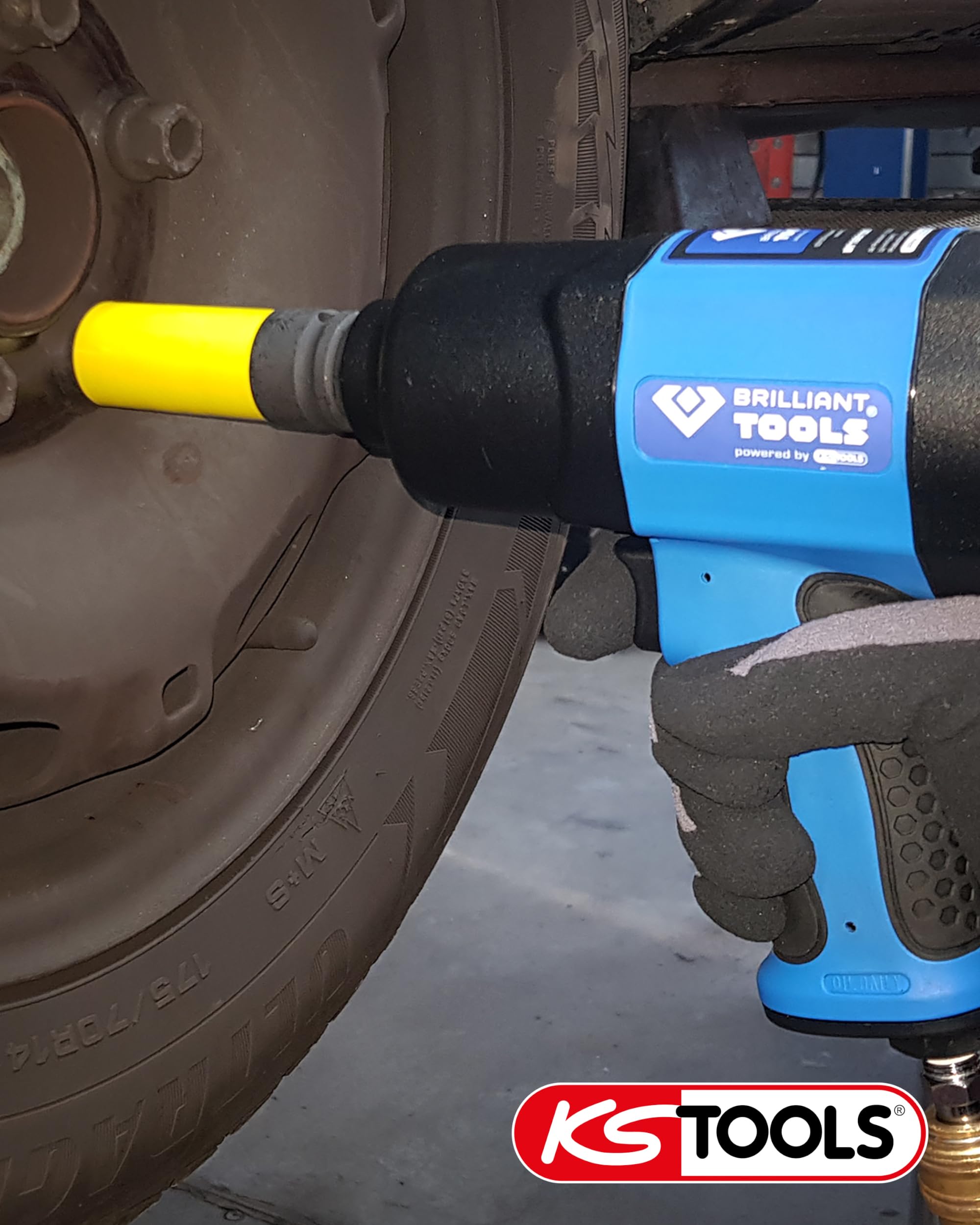 BRILLIANT TOOLS BT160100 1/2" Pneumatyczny klucz udarowy, 1.450 Nm [Powered by KS TOOLS]