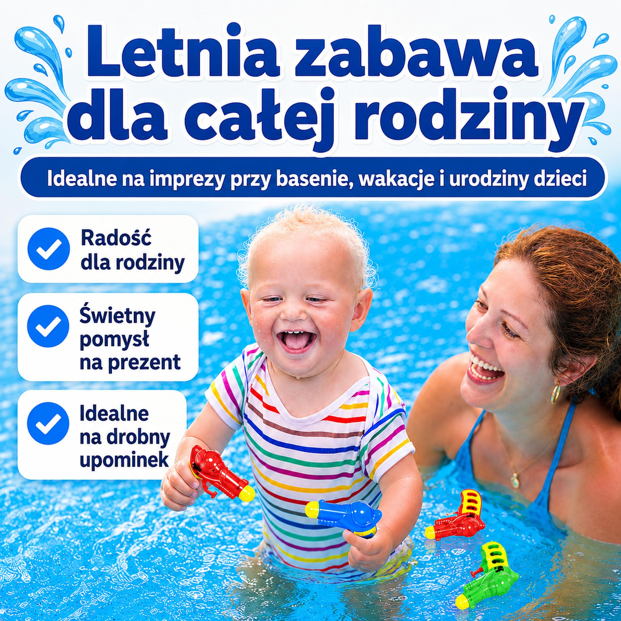 Pistolety na Wodę dla Dzieci 10 Sztuk, Mini Pistolety Wodne w 5 Wariantach Kolorów, Zabawka Wodna od 3 Lat na Basen, Plażę, Ogród, Urodziny, Wakacje i Letnią Zabawę
