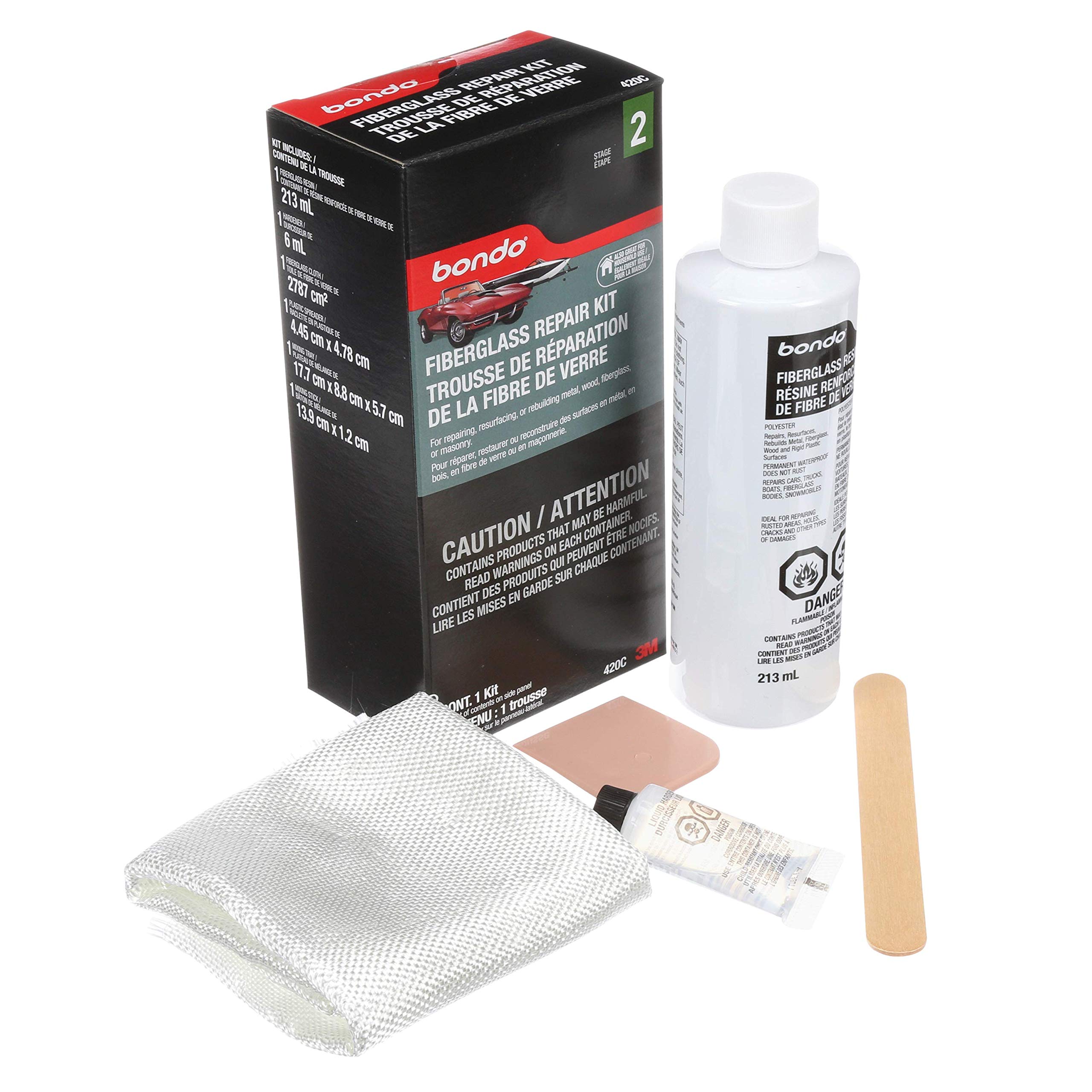 Bondo Fiberglass Resin Repair Kit, 00420, 0.45 Pint Buy Online in