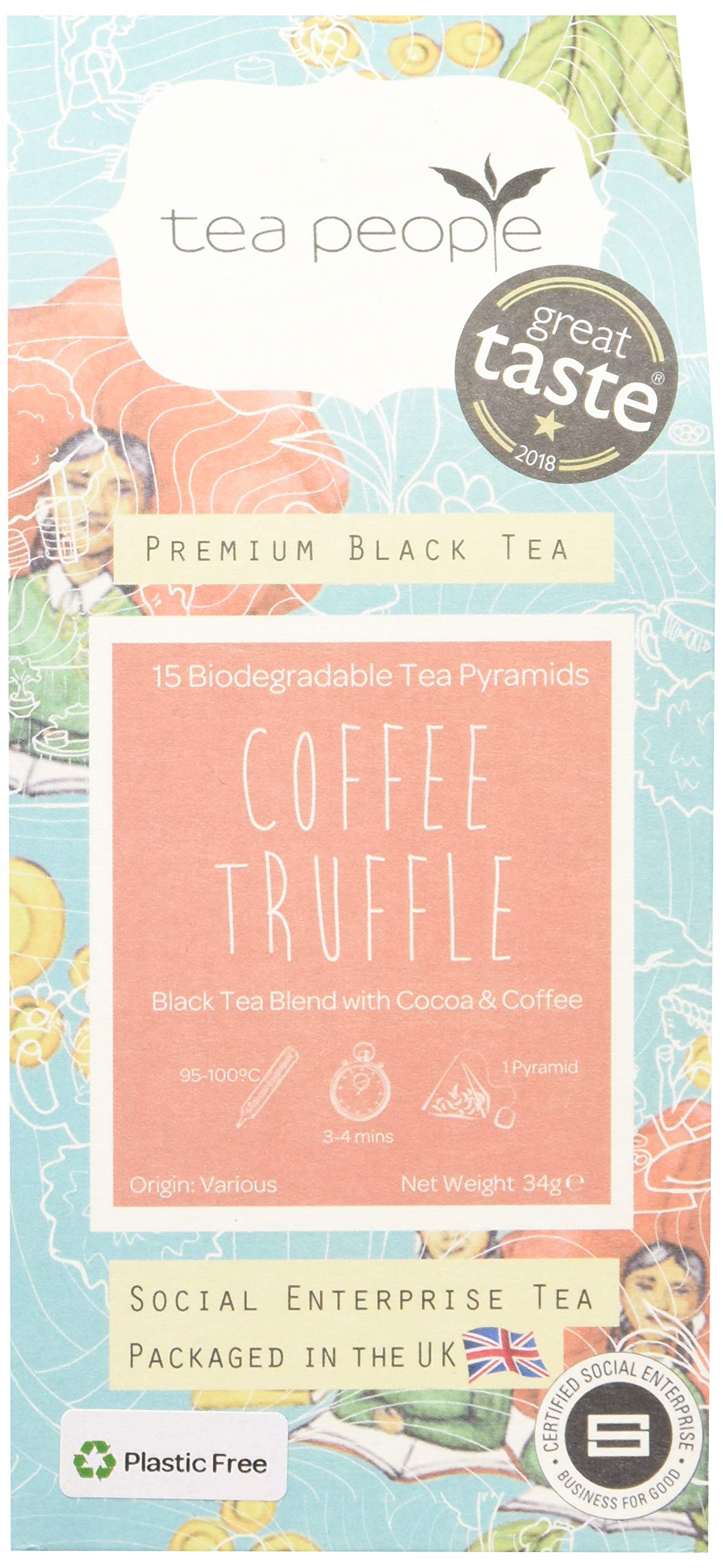 Tea People Coffee Truffle, 15 Tea Pyramids in Retail Pack