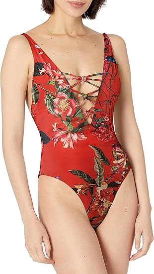YDX Women's Standard Open Back Medium Coverage Swimsuit
