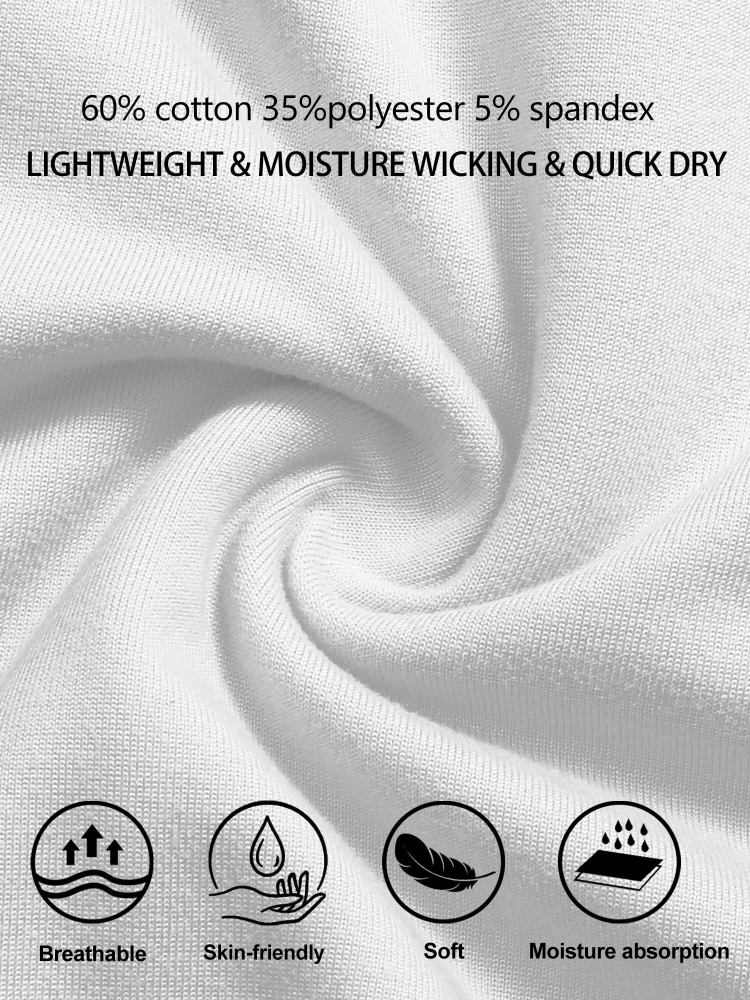 Confezione da 3 magliette a maniche lunghe da uomo, vestibilità ampia, traspiranti, a girocollo, leggere, comode, casual, primo strato di base