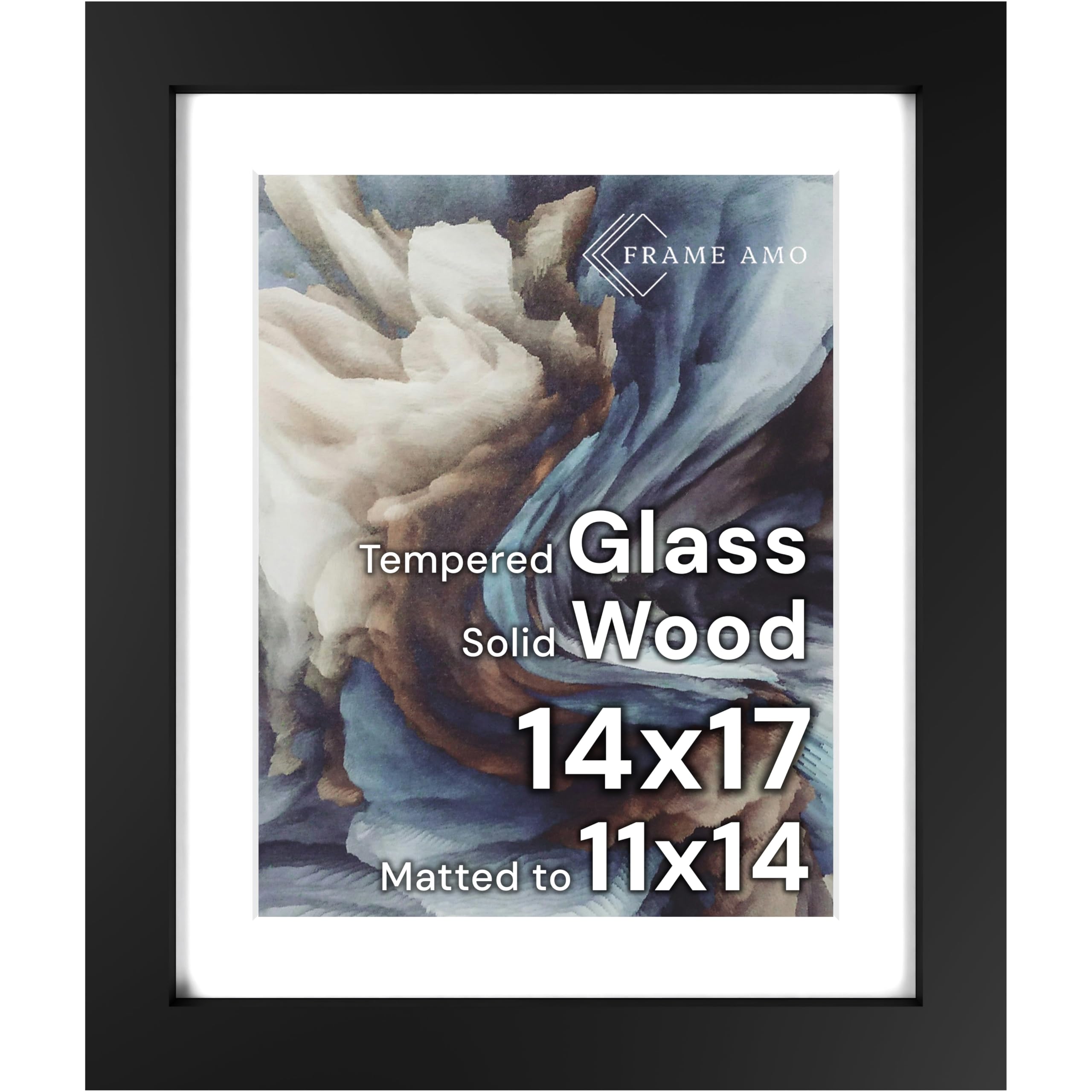 Frame Amo 14x17 Black Solid Wood Poster Frame
