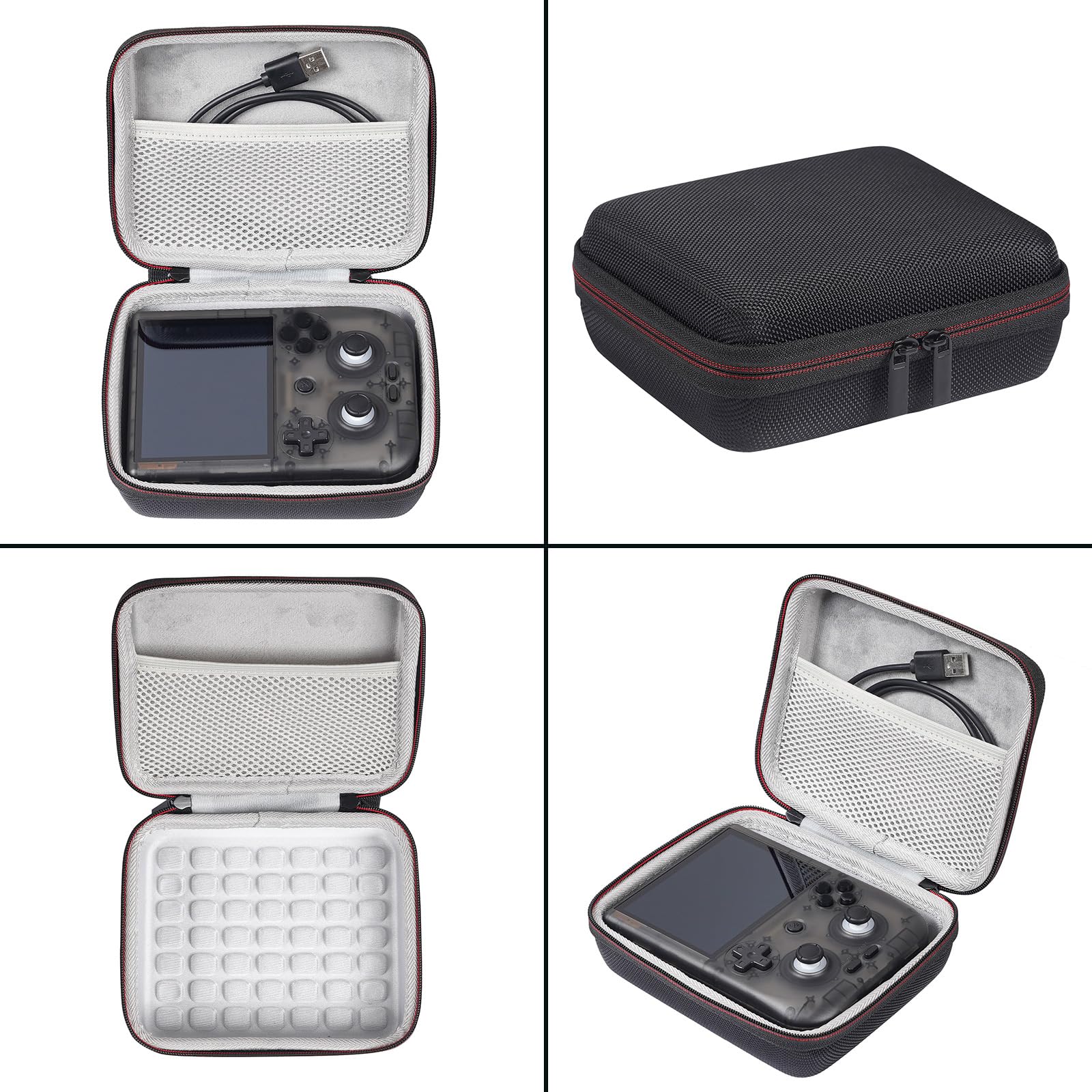 QIEIEI Handheld Spielkonsole Tasche Kratzfeste Aufbewahrungsbox für RG406V Schutzhülle mit Tasche Tragetasche