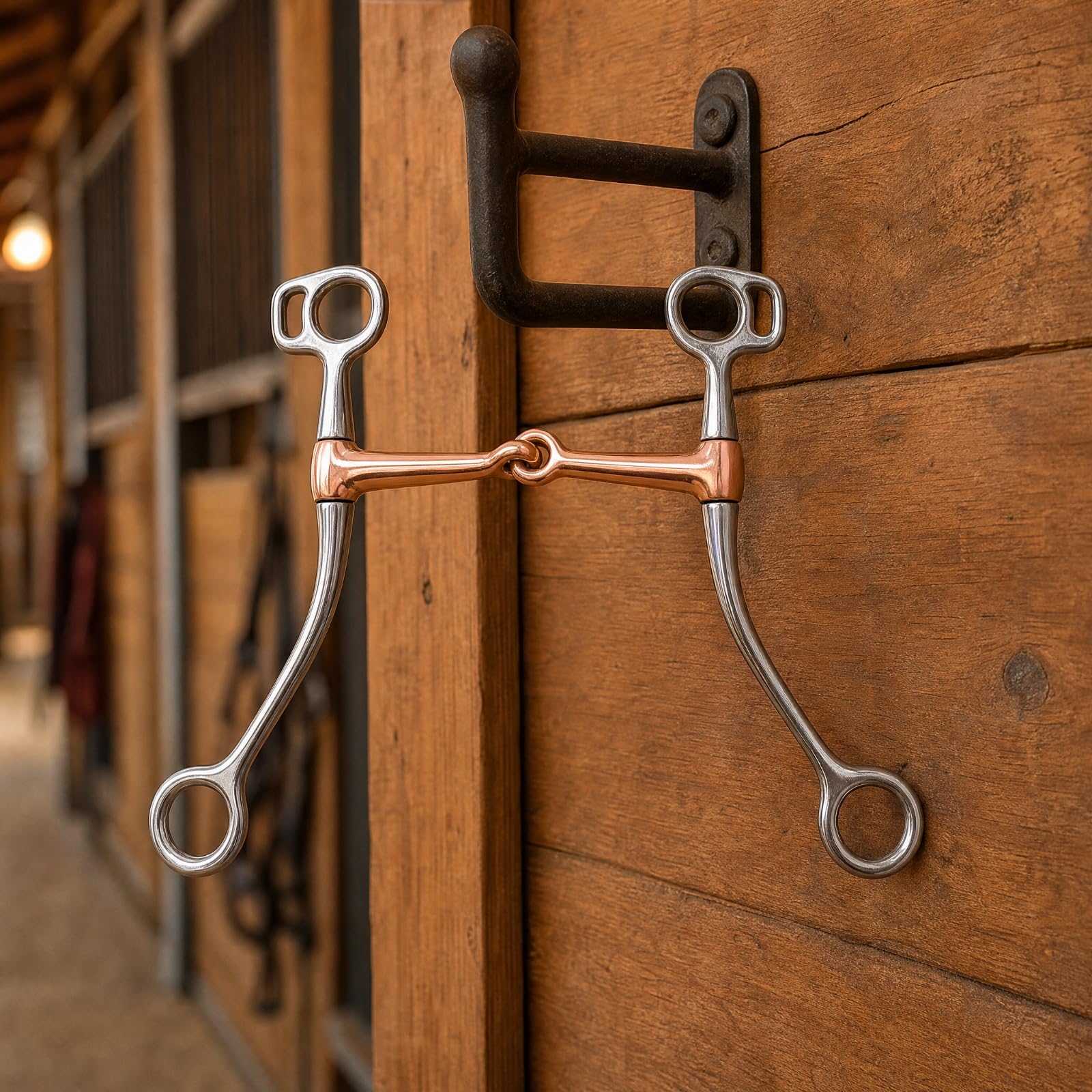 Gebiss mit drehbarer Mitte drehbar Gebiss mit gebogenen Schenkeln und Ringansätzen gelenkig Dynamic RS Wassertrense für Reiten, Training