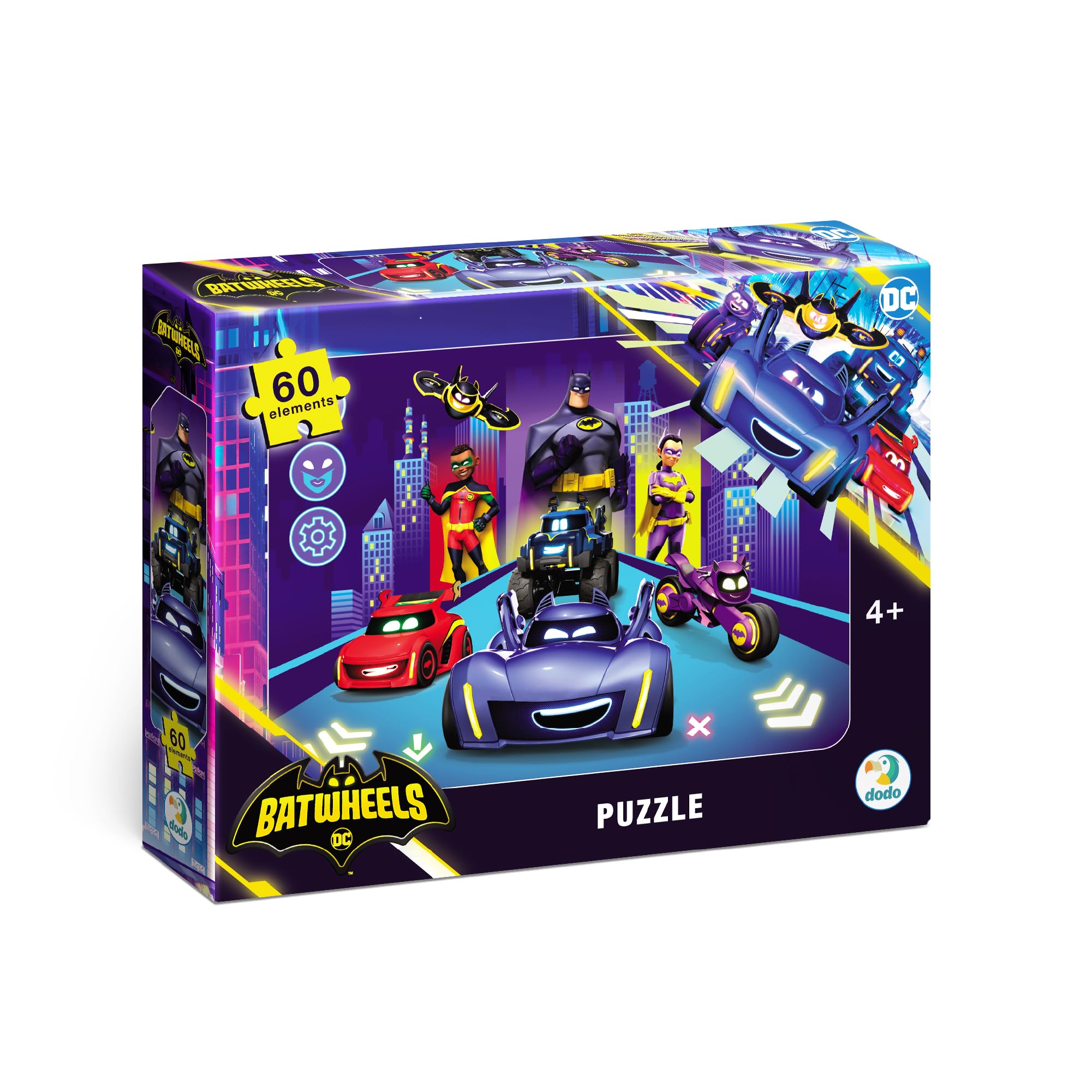 Dodo Product Puzzle, Origin of the Batwheels, 60 Pieces, Ages 4+