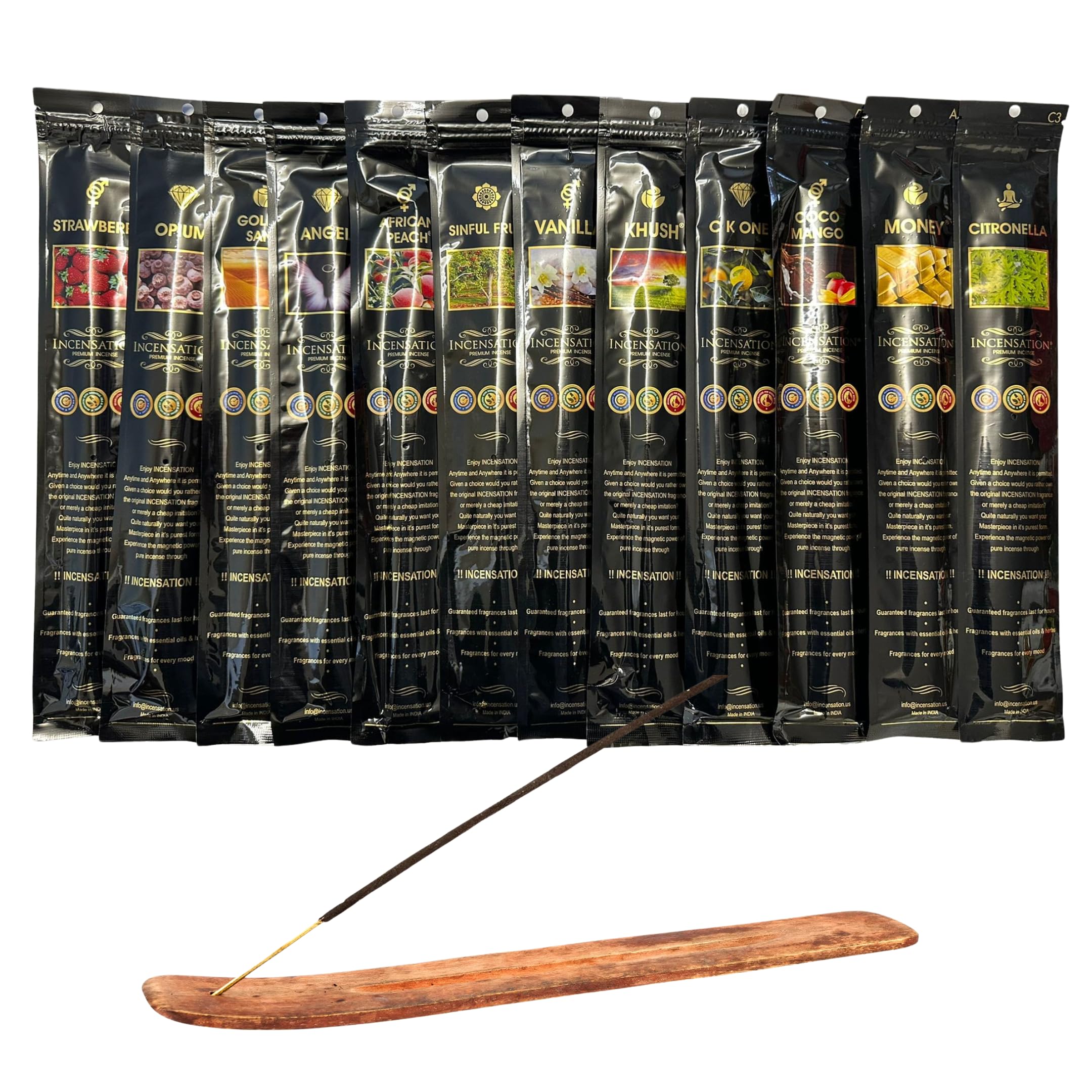 Amazon.com: Incensation Assorted Incense Sticks, Pack of 15, 180