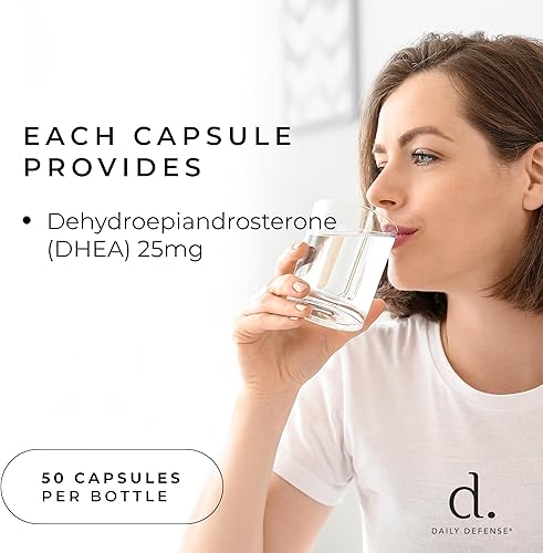 Miniatura 4 de Daily Defense Pure DHEA 25mg para mujeres y hombres Suplemento de DHEA para mujeres y hombres, la dosis justa de vitaminas DHEA para vitalidad,